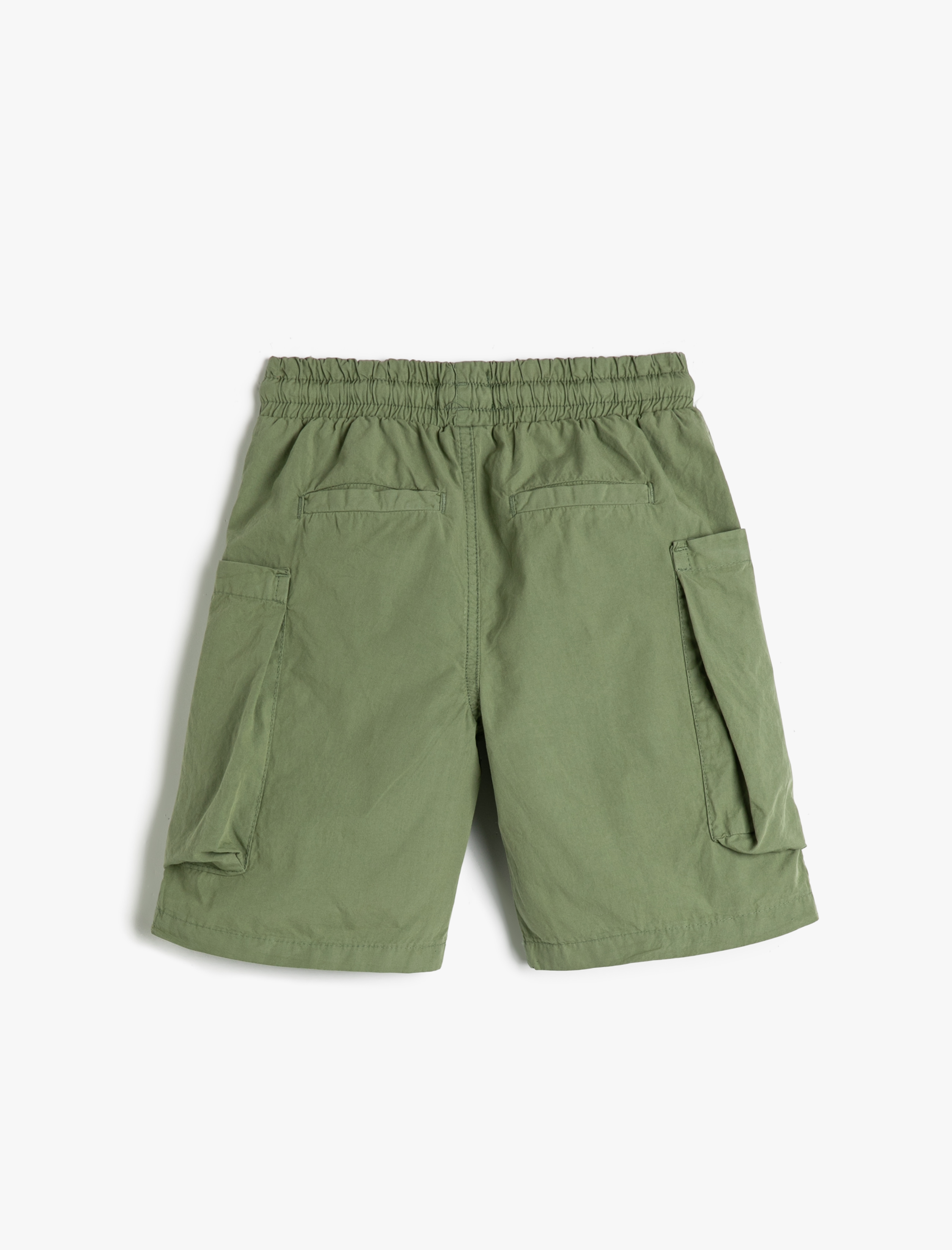  Erkek Çocuk Kargo Şort Beli Bağlamalı Yanları Cepli Pamuklu