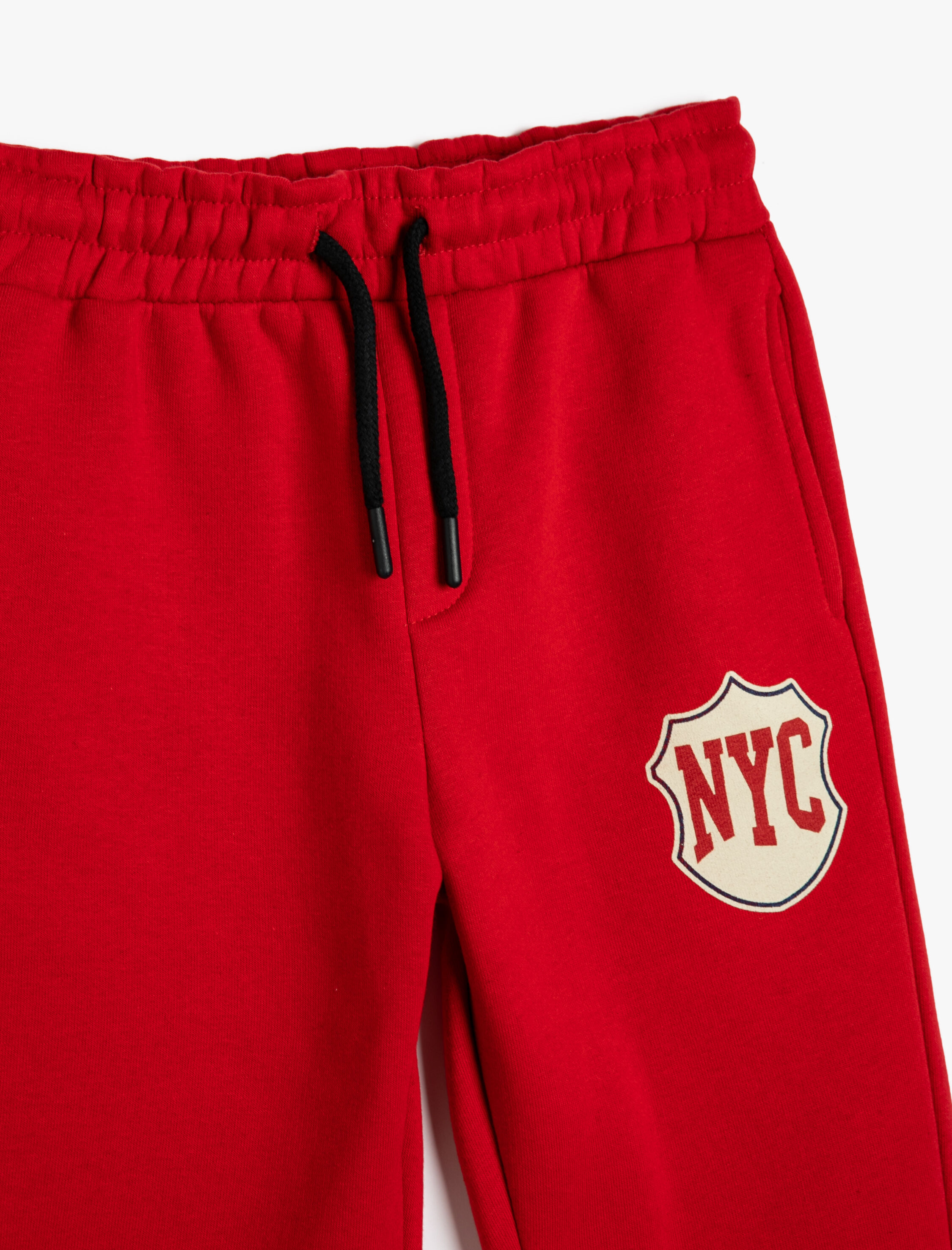  Erkek Çocuk Jogger Eşofman Altı Beli Bağlamalı Baskı Detaylı Cepli