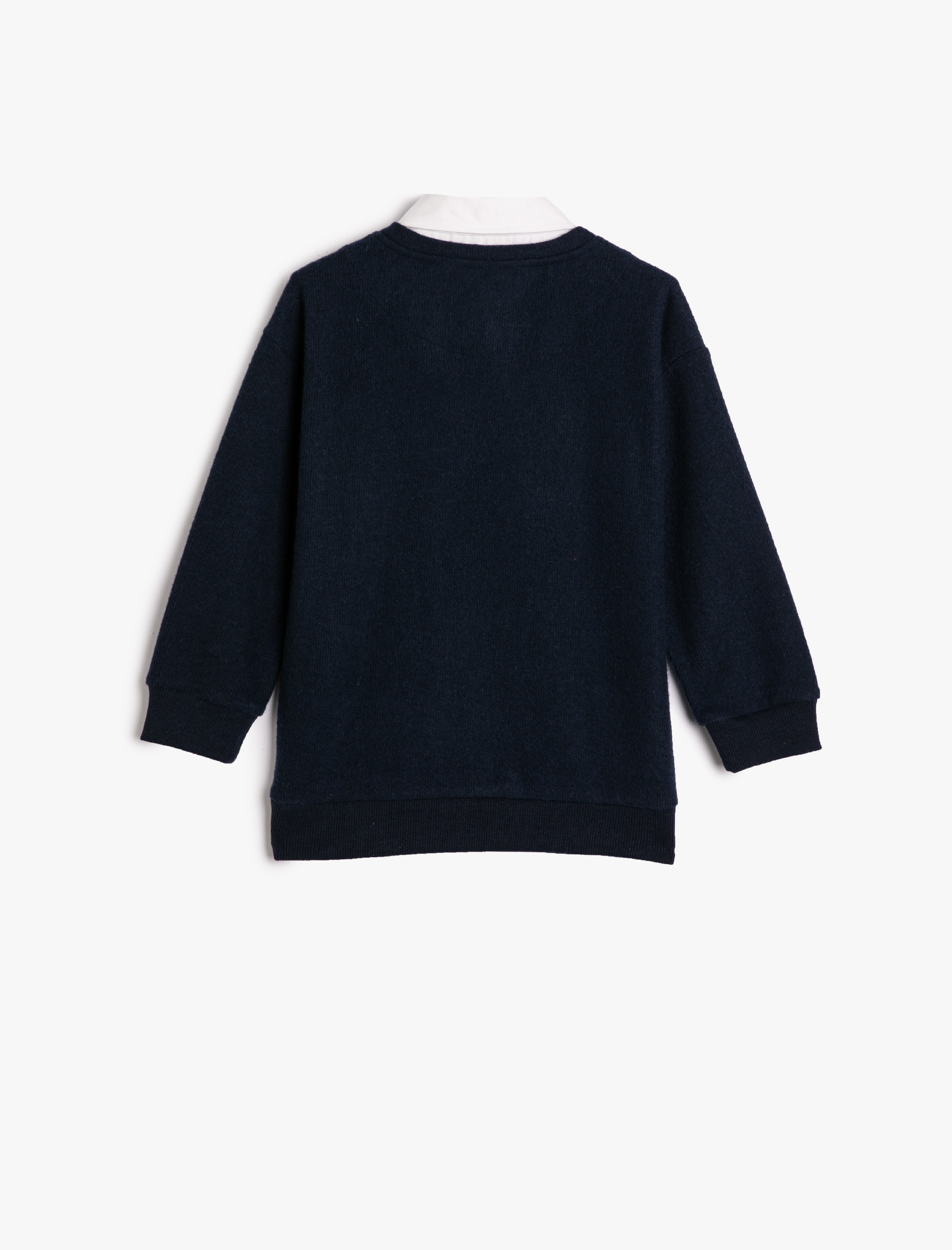  Erkek Çocuk Gömlek Yaka Sweat Uzun Kollu Yumuşak Dokulu Ribanalı