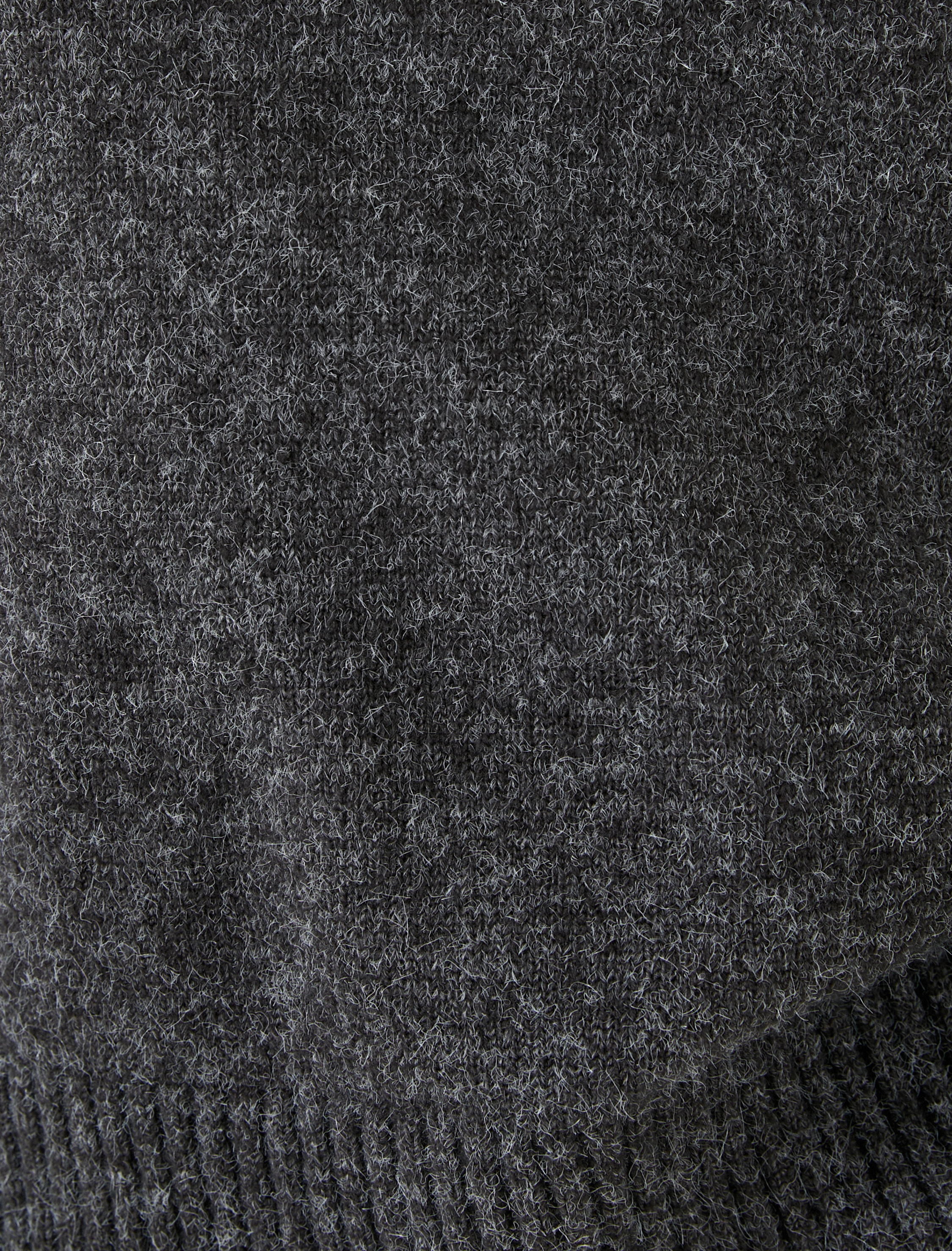   Oversize Kazak Dik Yaka Yarım Fermuarlı Örgü