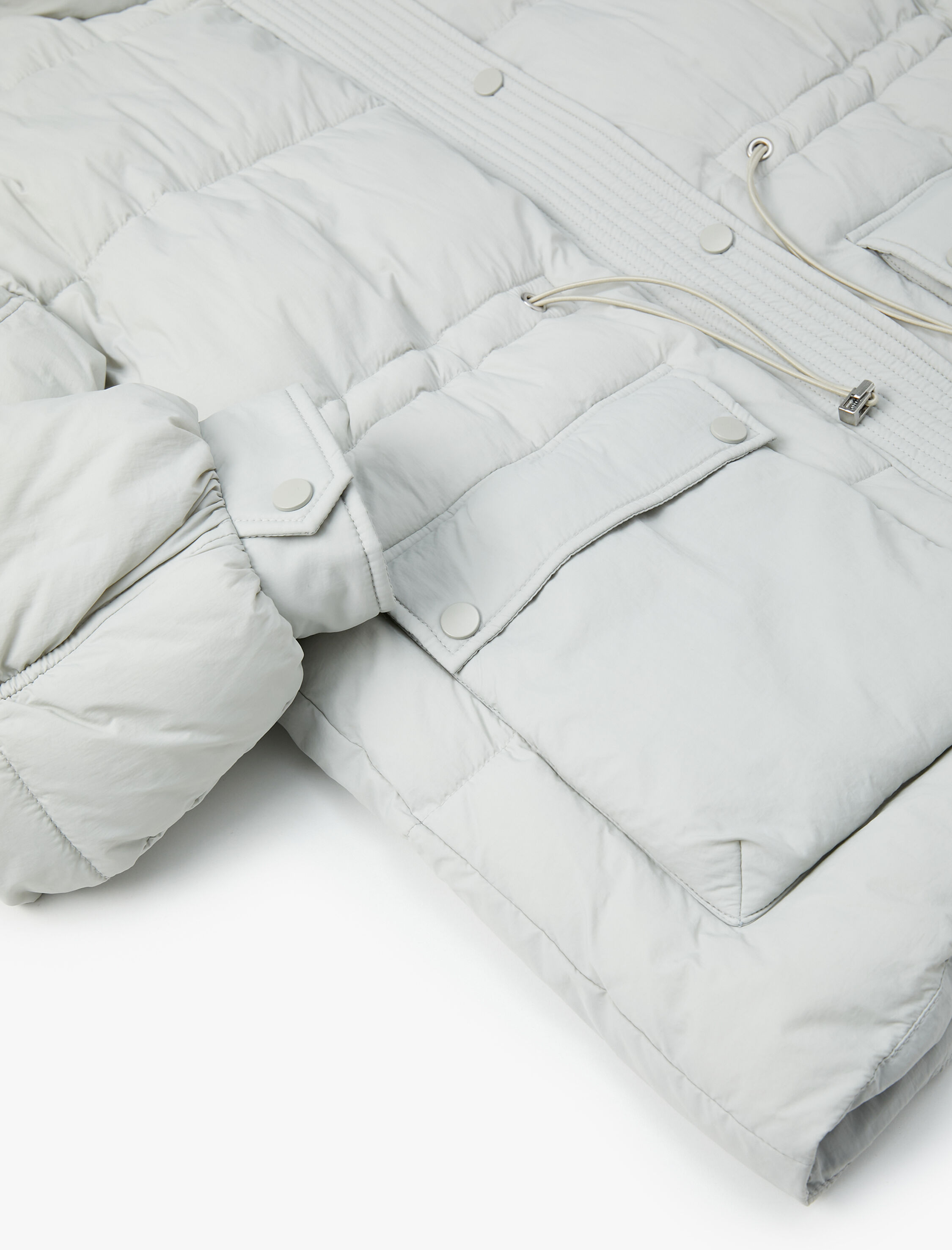   Şişme Mont Kapüşonlu Suni Kürk Detaylı Cepli Bağlamalı