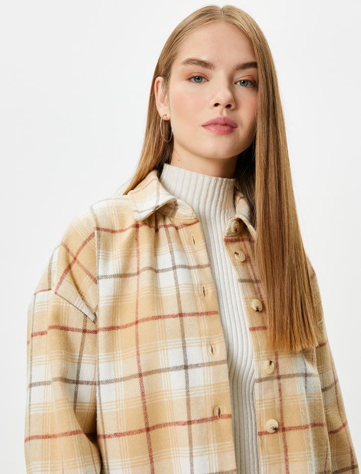  Oduncu Gömleği Yumuşak Dokulu Uzun Kollu Klasik Yaka