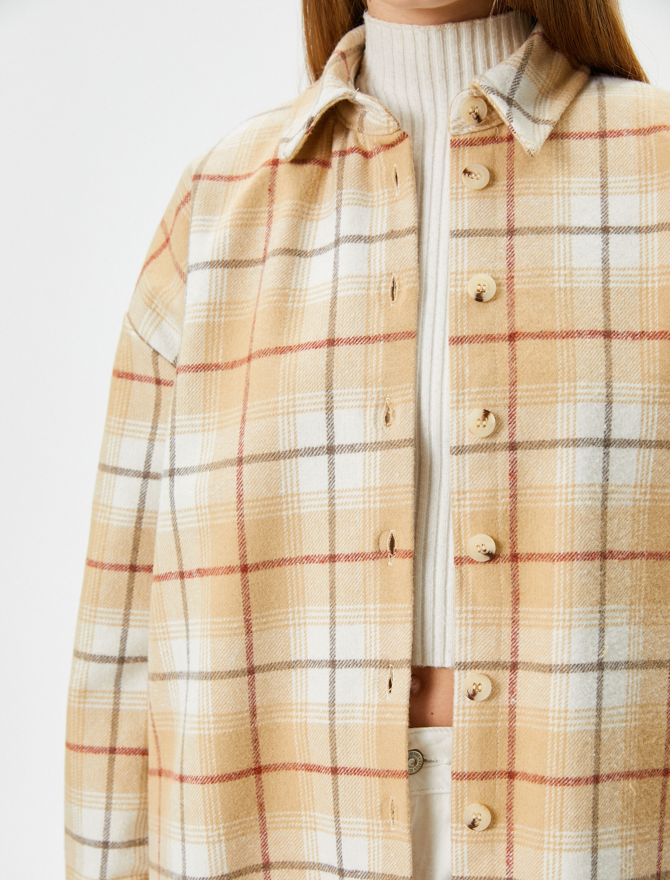   Oduncu Gömleği Yumuşak Dokulu Uzun Kollu Klasik Yaka