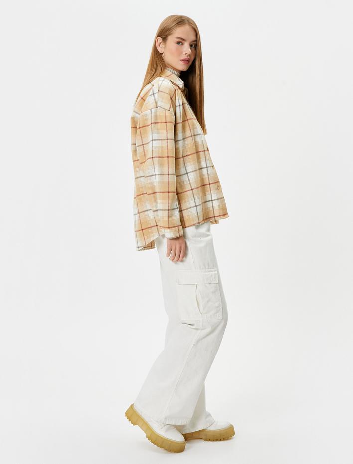  Oduncu Gömleği Yumuşak Dokulu Uzun Kollu Klasik Yaka