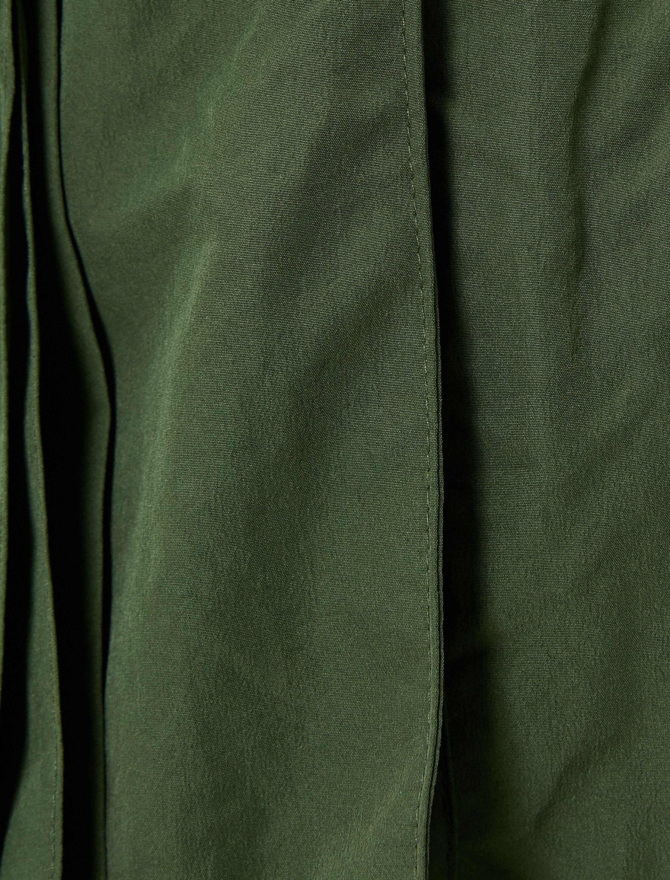 Gömlek Ceket Fermuarlı Dik Yaka Kapaklı Cep Detaylı Rahat Kalıp