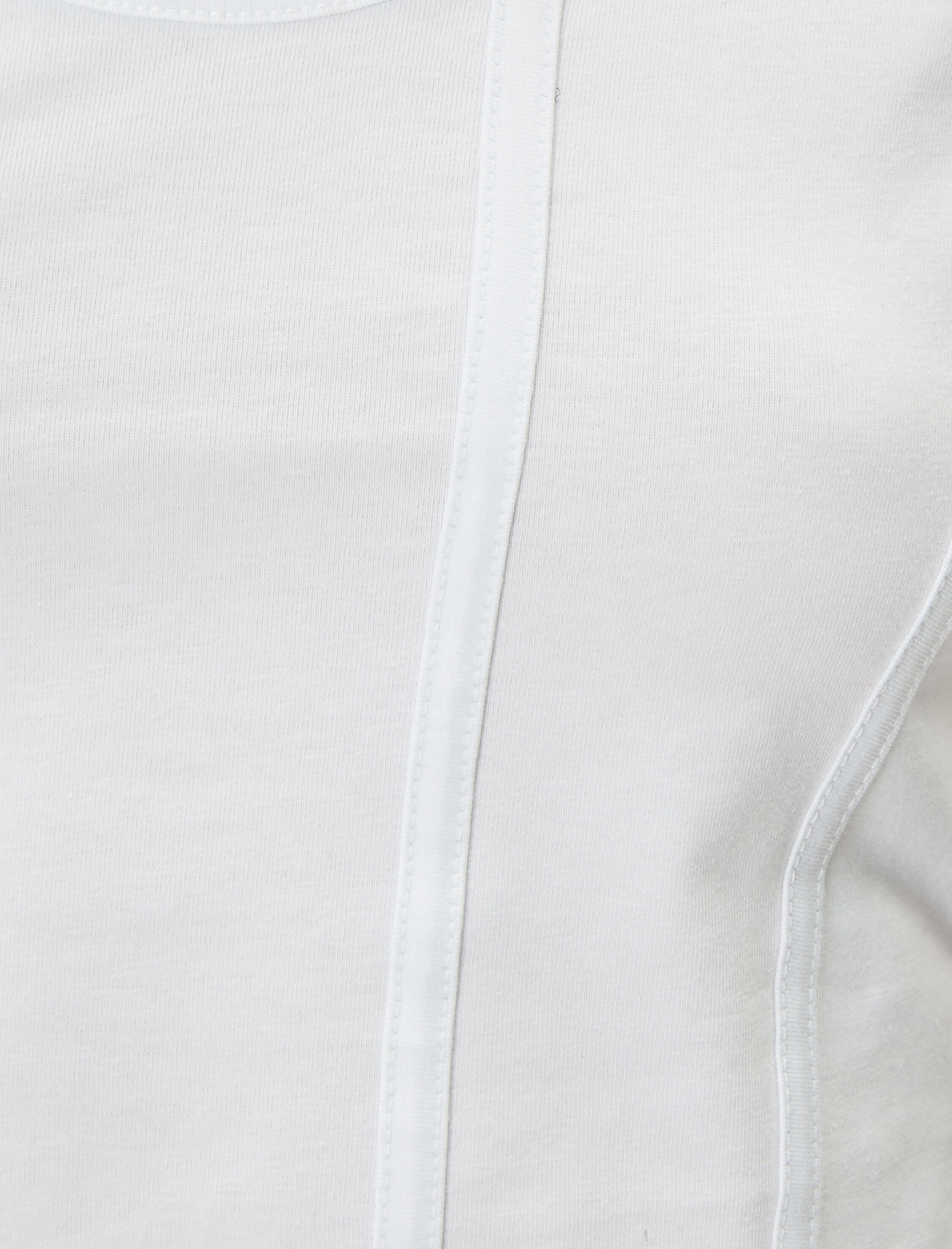   Crop Tişört Korse Görünümlü Dar Kalıp Kısa Kollu U Yaka Pamuklu