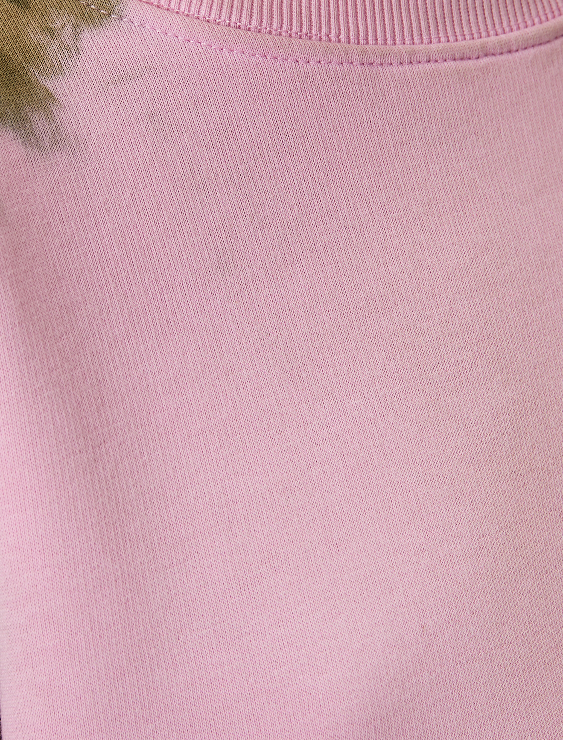   Şardonlu Batik Desenli Oversize Sweatshirt Bisiklet Yaka Uzun Kollu