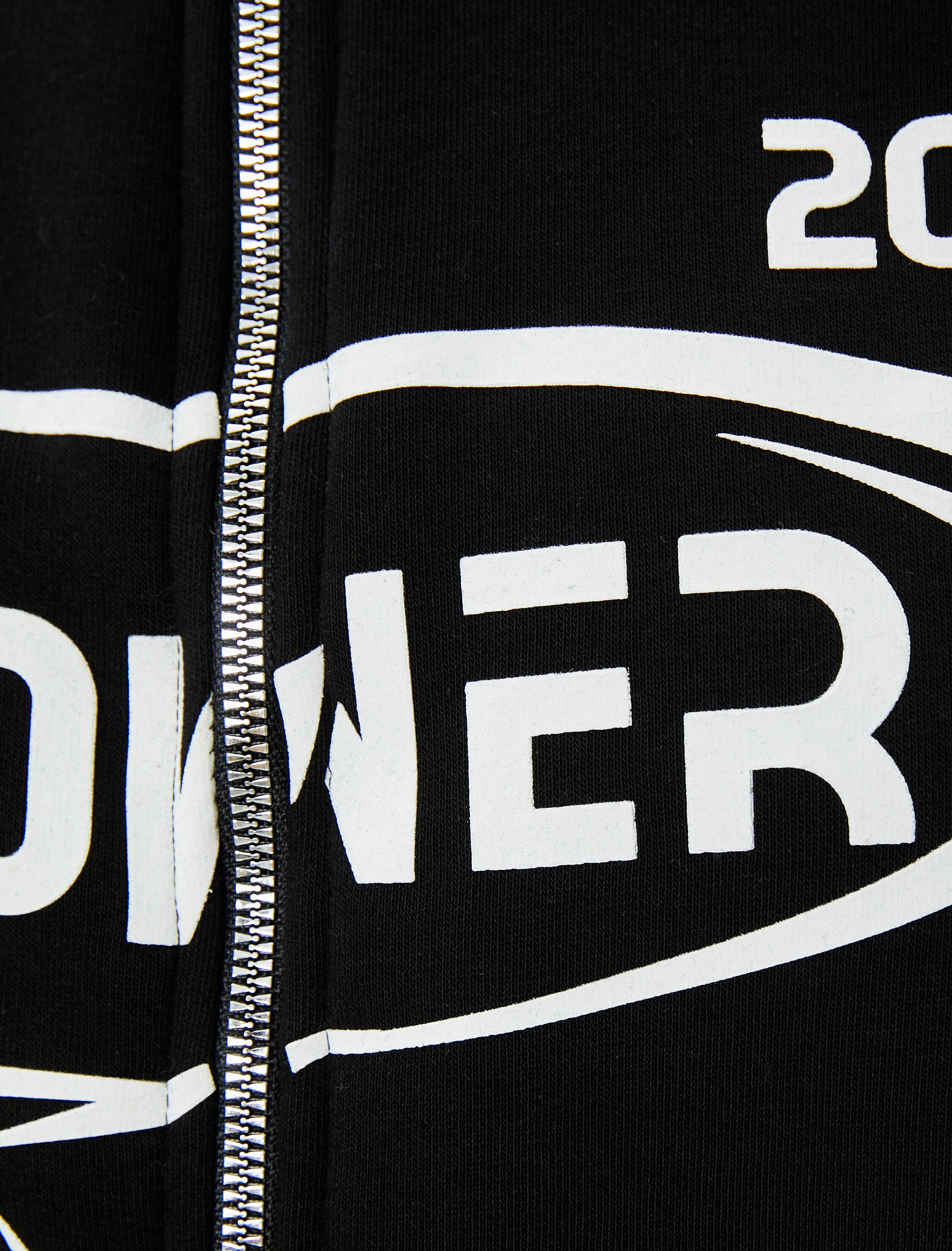   Şardonlu Crop Çift Taraflı Fermuarlı Sweatshirt Baskılı Dik Yaka Çizgili