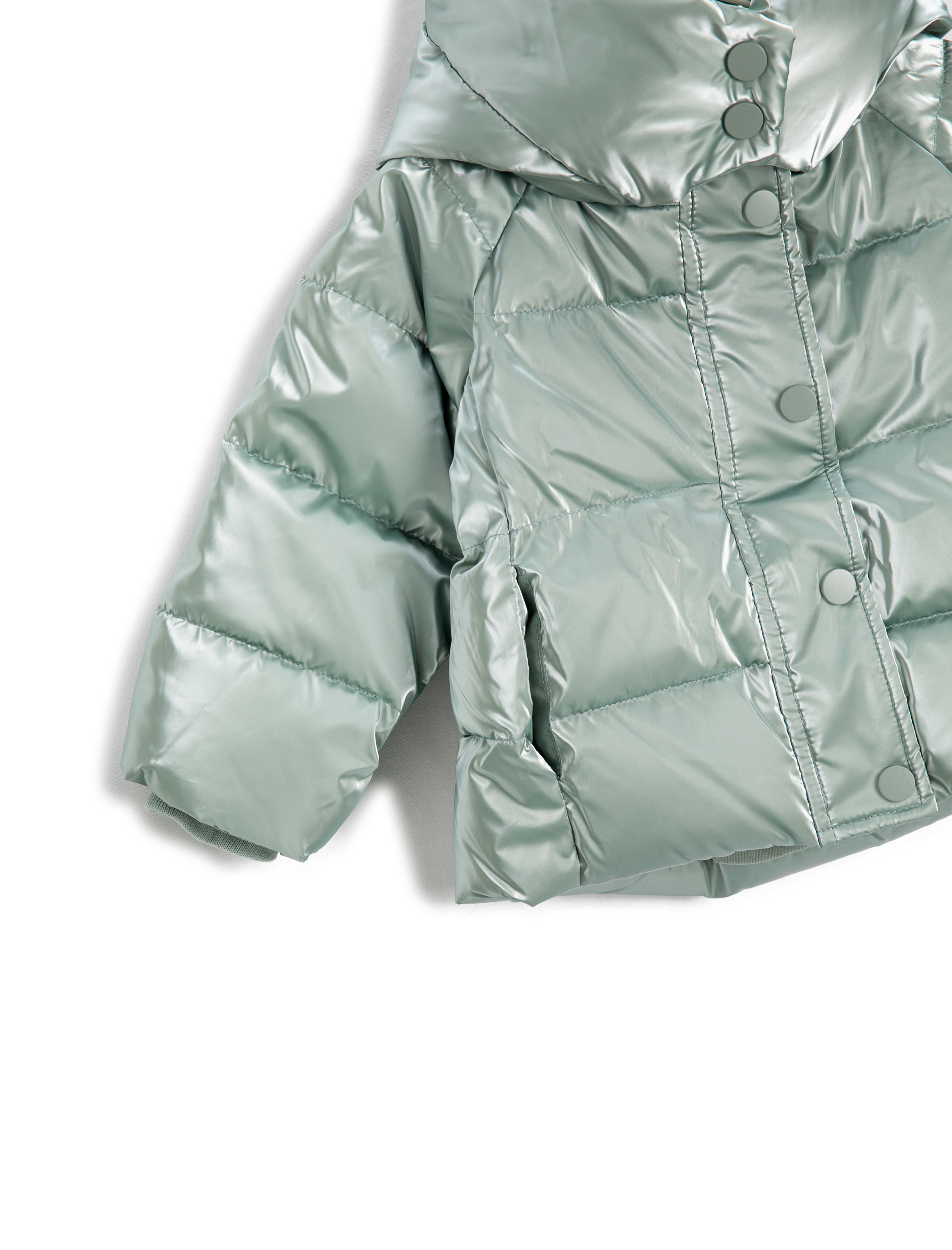  Kız Bebek Şişme Mont Çıtçıt Düğmeli