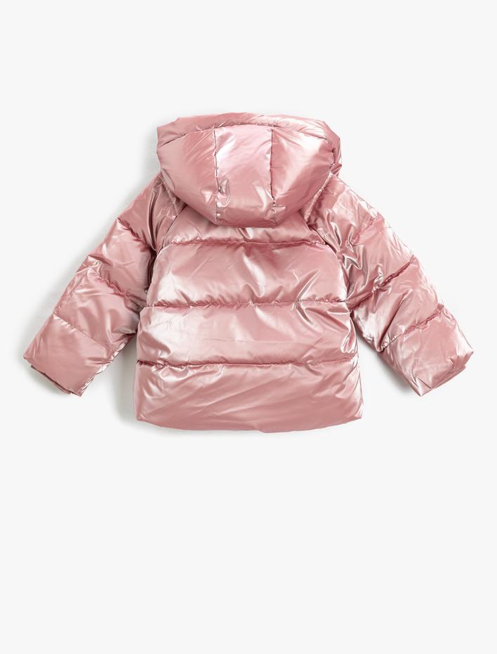 Kız Bebek Şişme Mont Çıtçıt Düğmeli