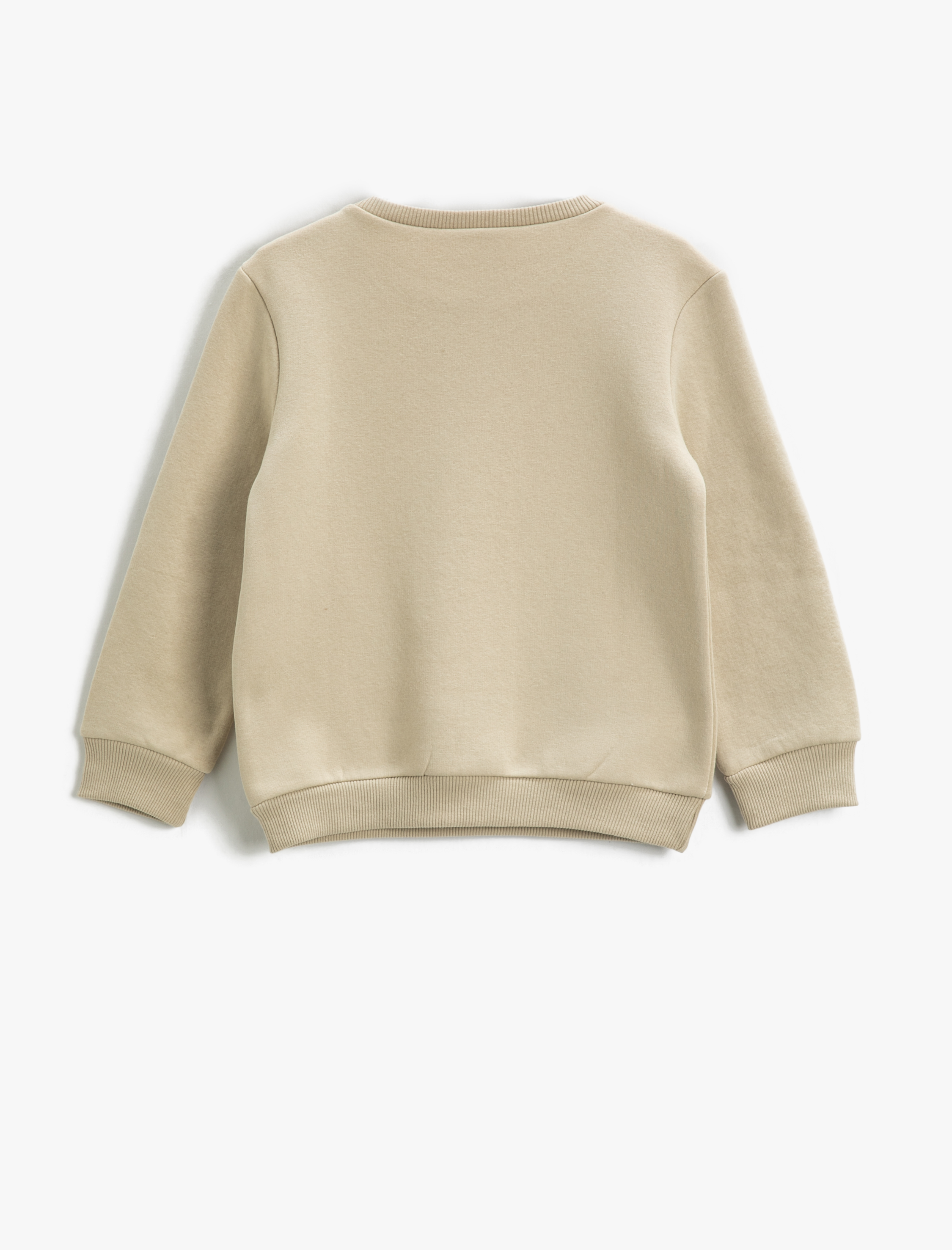  Erkek Çocuk Basic Sweatshirt Baskı Detaylı Bisiklet Yaka