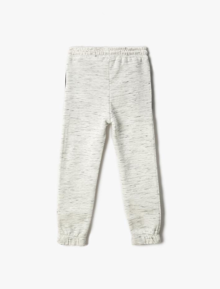 Erkek Çocuk Basic Jogger Eşofman Altı Beli Bağlamalı Renk Kontrastlı