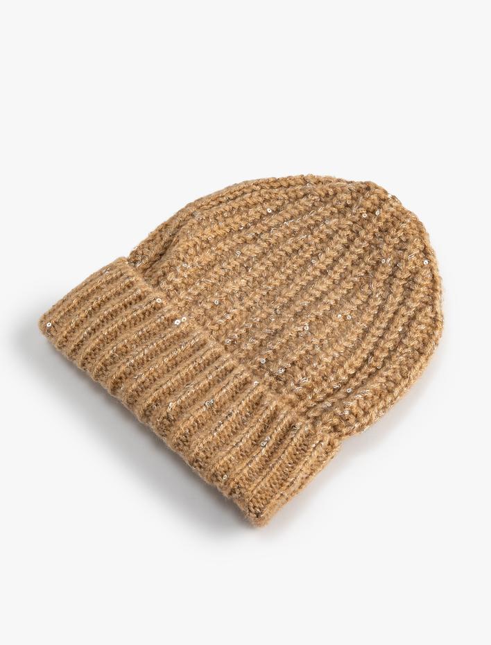 Kadın Triko Bere İşleme Detaylı