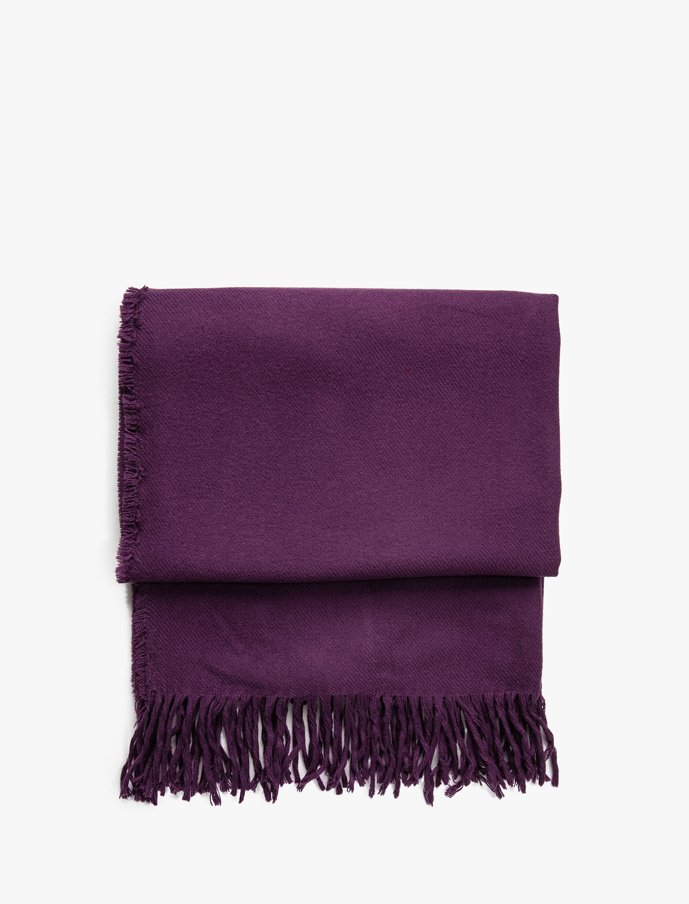  Kadın Basic Şal Püskül Detaylı Dokulu