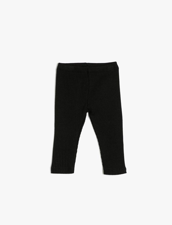 Kız Bebek Basic Tayt Fitilli Beli Lastikli Pamuklu