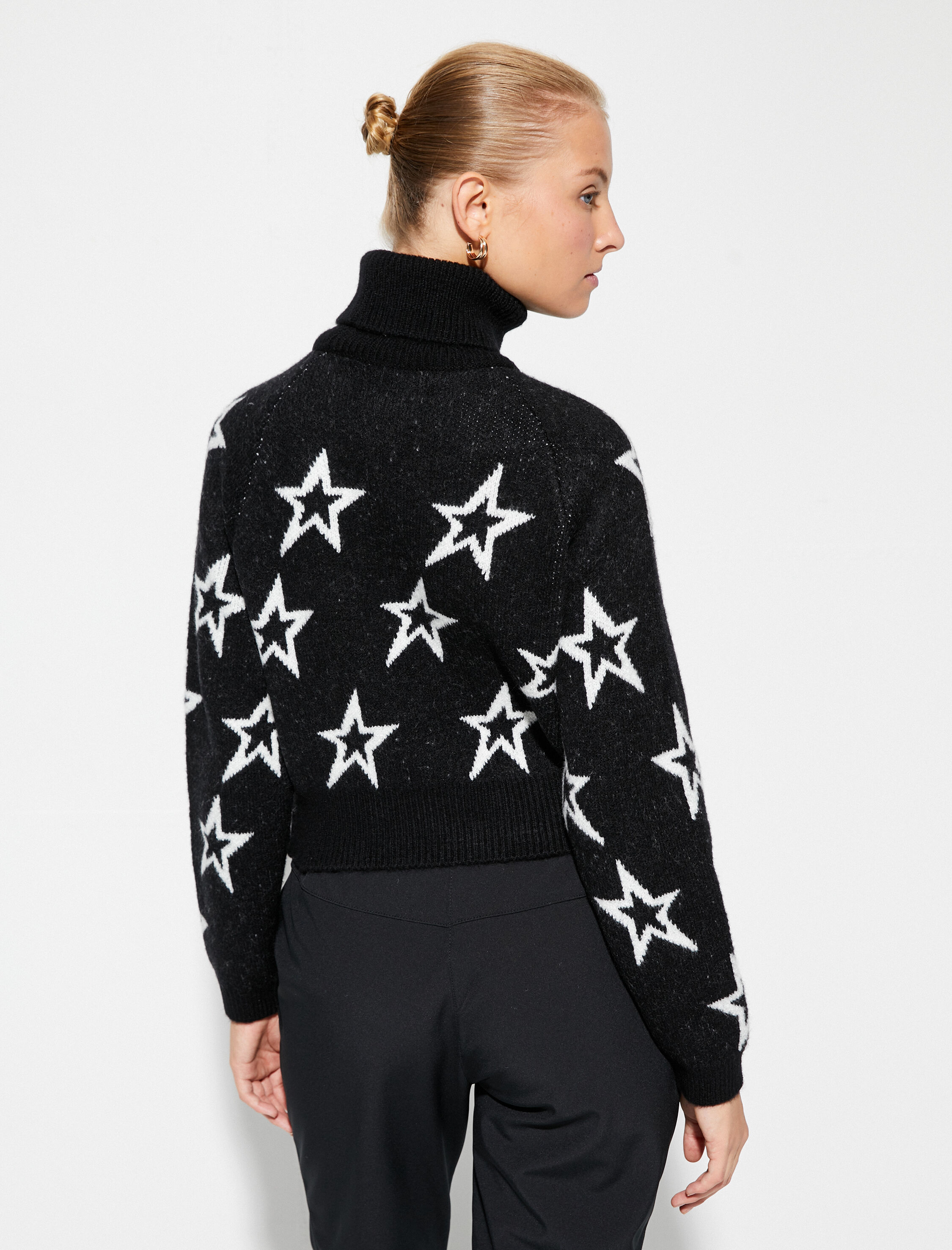 Boğazlı Kazak Yıldızlı Örgü Ribanalı