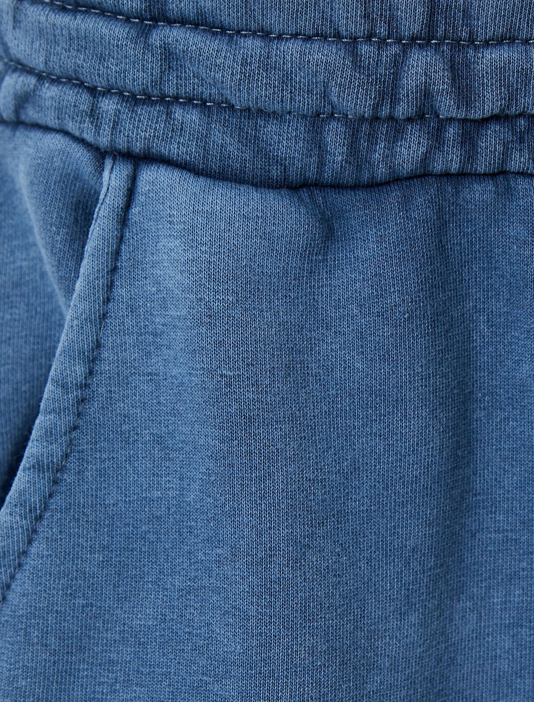   Şardonlu Jogger Eşofman Altı Soluk Efektli Cepli Pamuklu