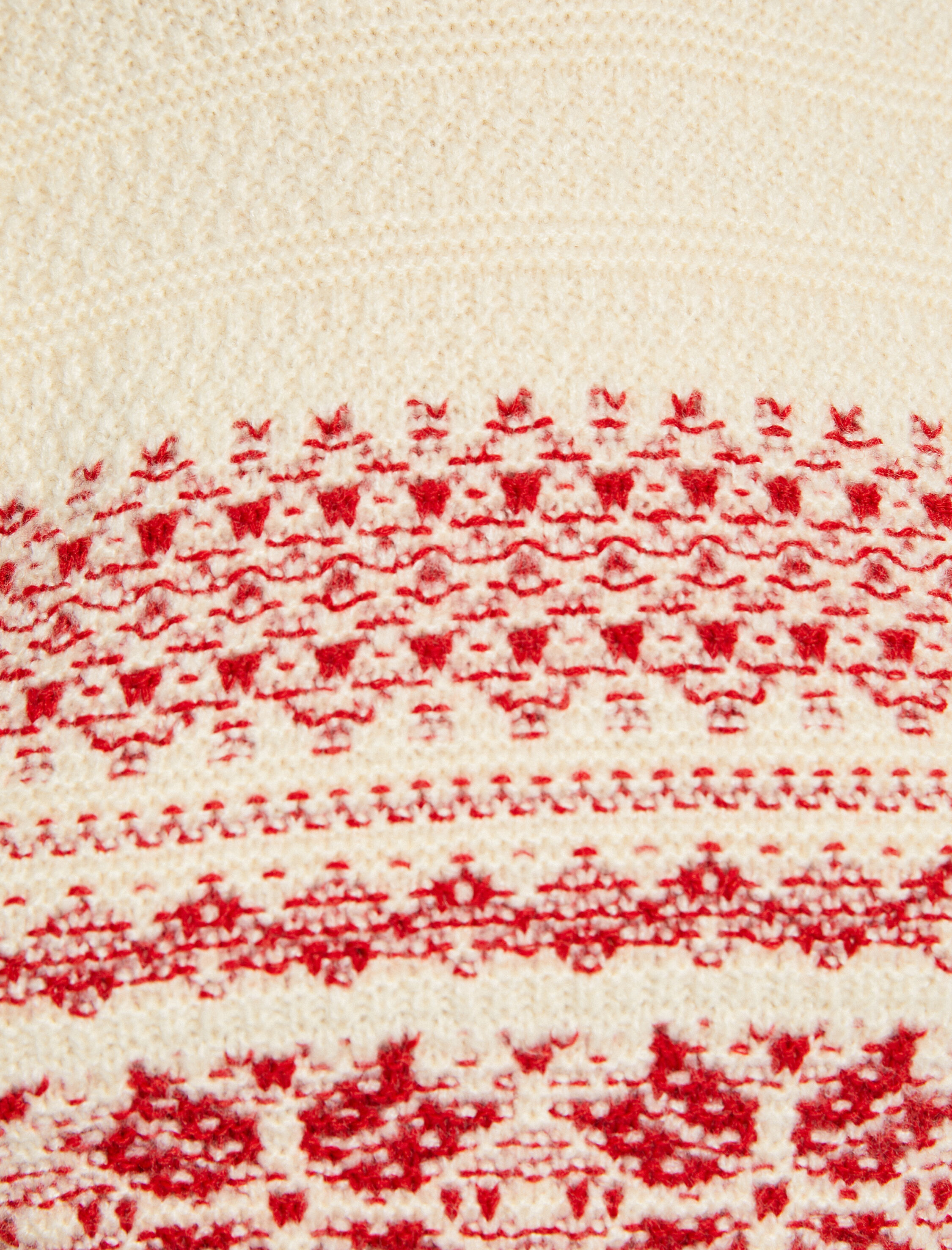   Balıkçı Yaka Kazak Örgü Dokulu Desenli