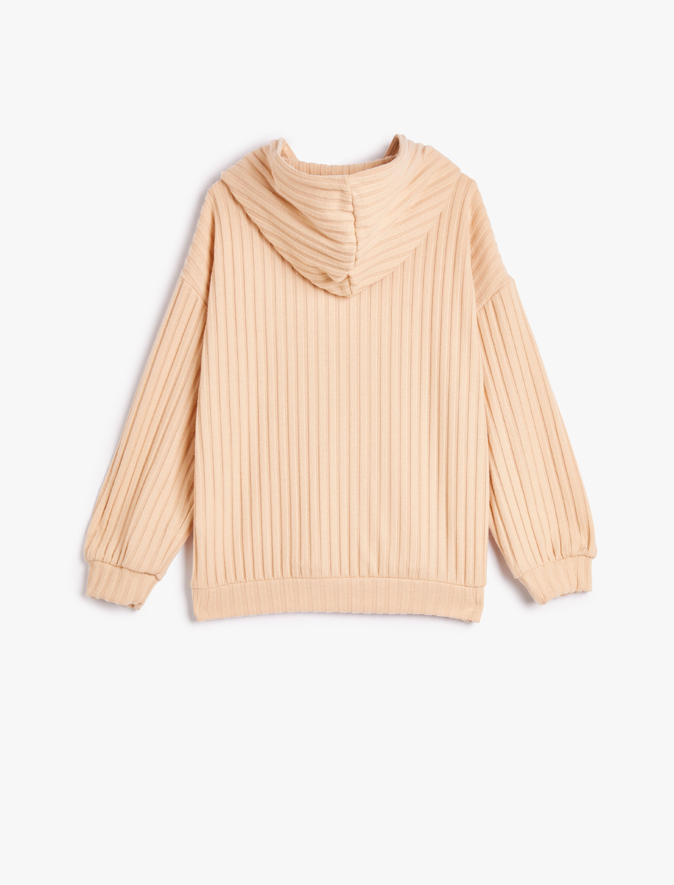  Kız Çocuk Kapşonlu Sweatshirt Fitilli Yumuşak Dokulu