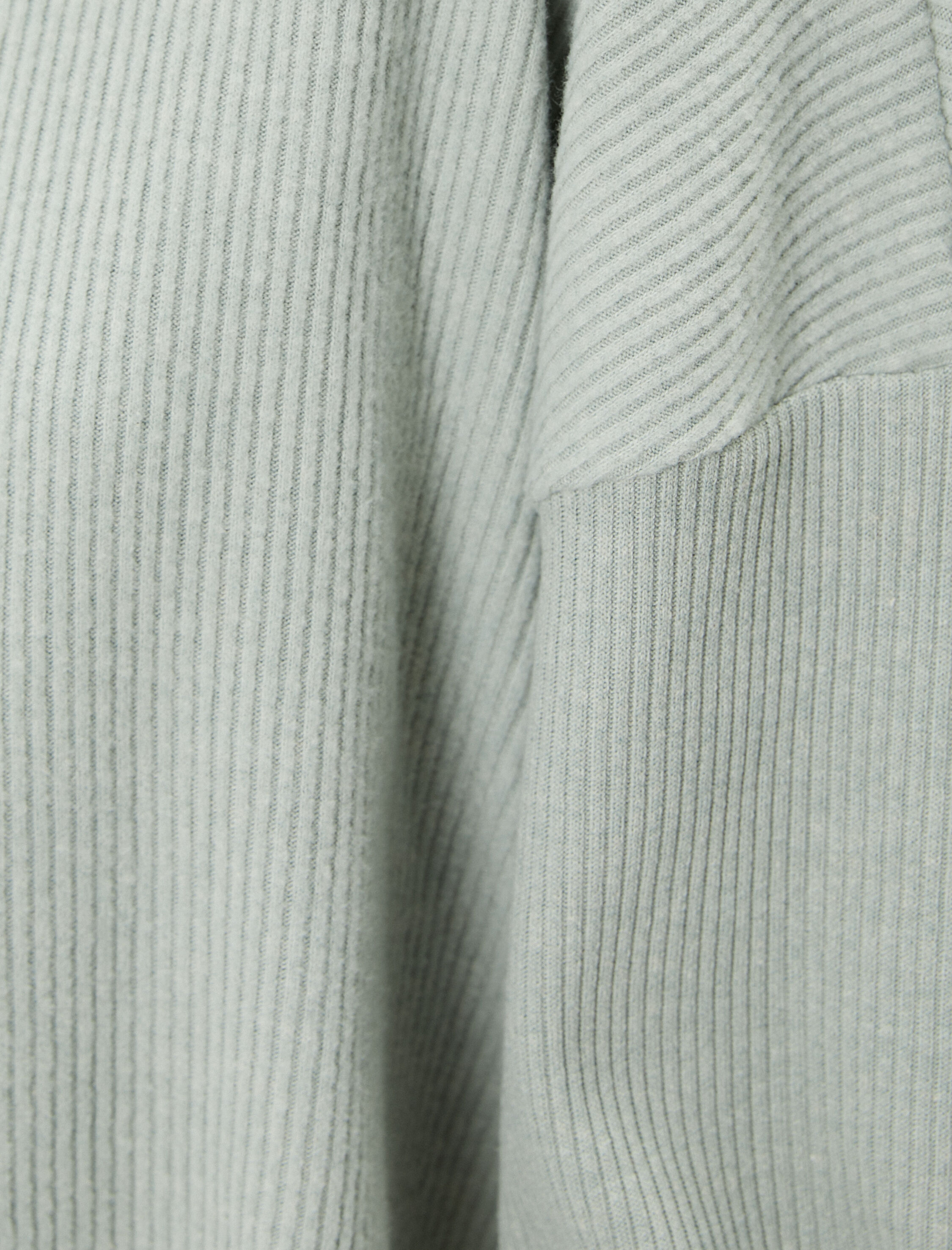   Balıkçı Yaka Balon Kol Tişört Crop Yumuşak Dokulu Kaşkorse