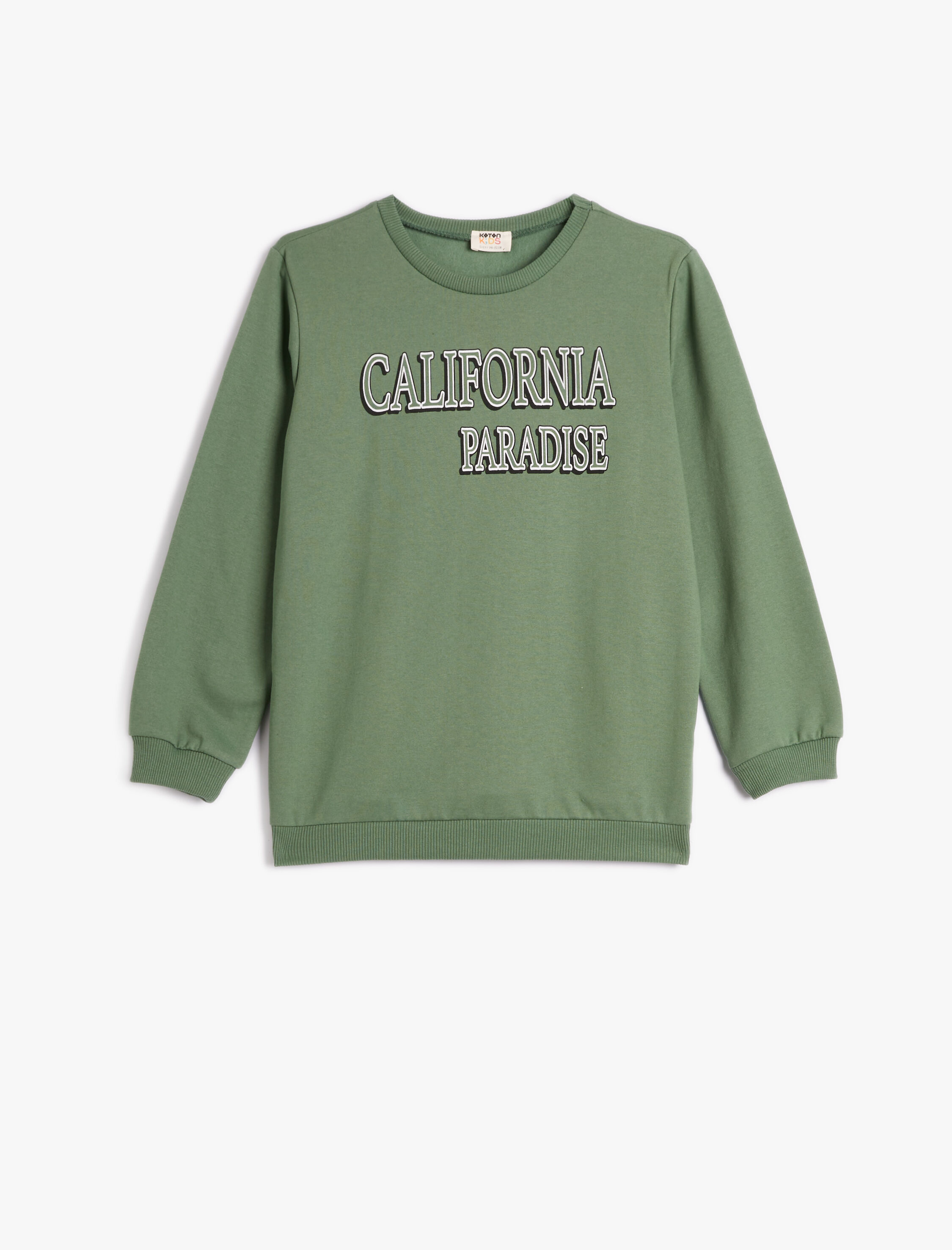 Koton Sweatshirt Uzun Kollu Bisiklet Yaka Şehir Baskılı Şardonlu -1