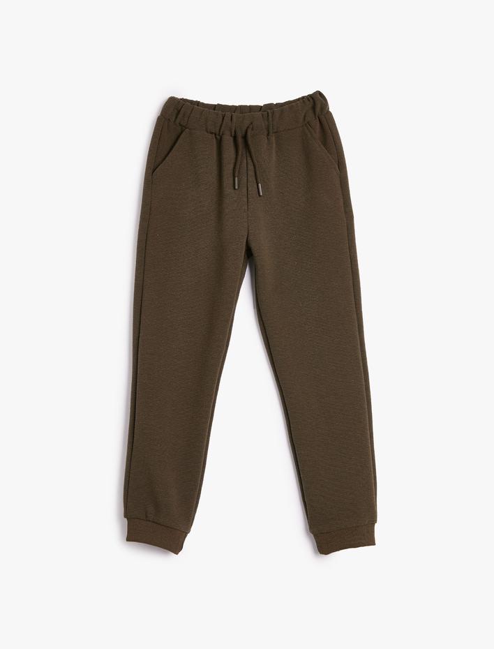 Erkek Çocuk Basic Jogger Eşofman Altı Beli Bağlamalı Cepli