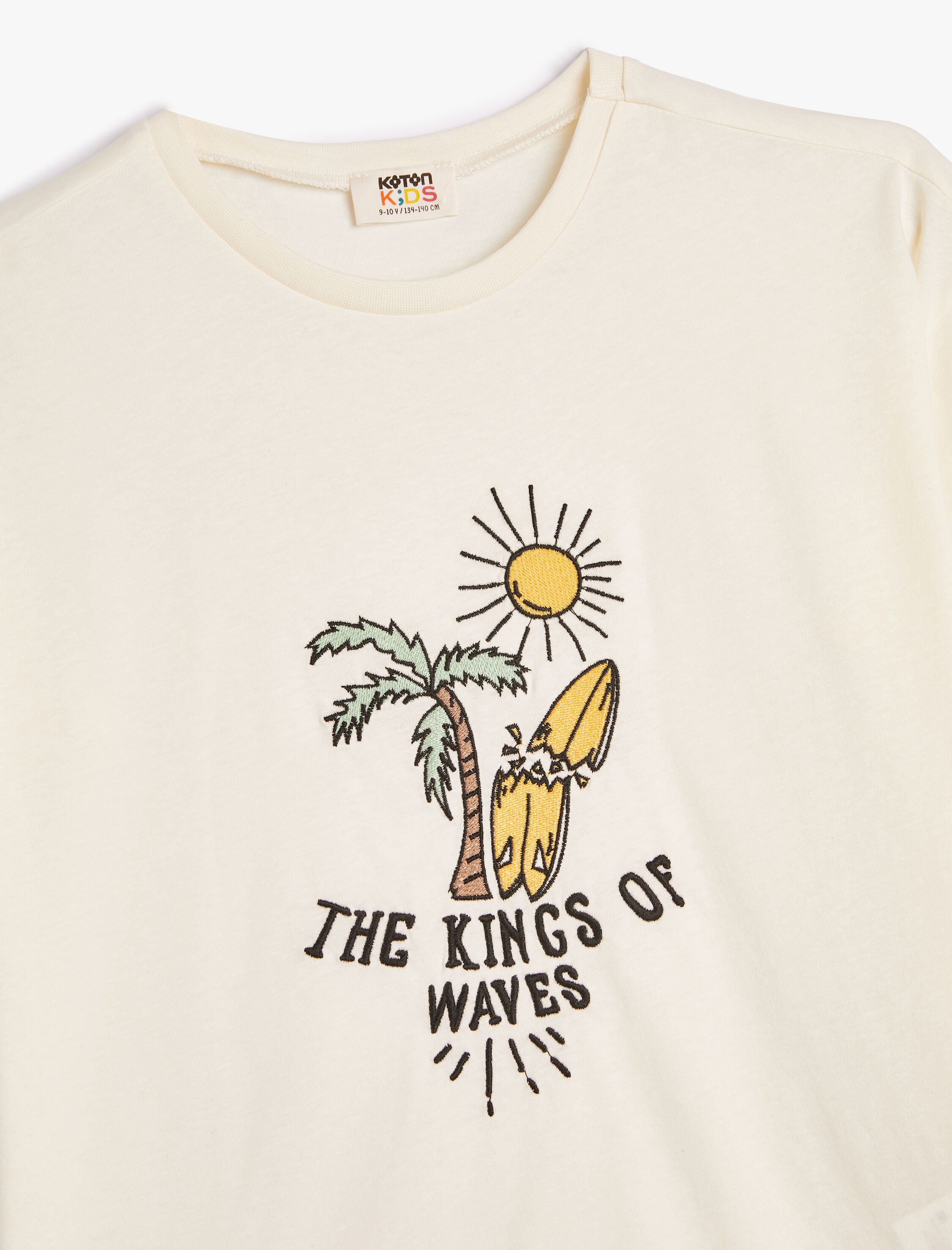  Erkek Çocuk Tişört Kısa Kollu Bisiklet Yaka Yaz Temalı Baskı Detaylı Pamuklu