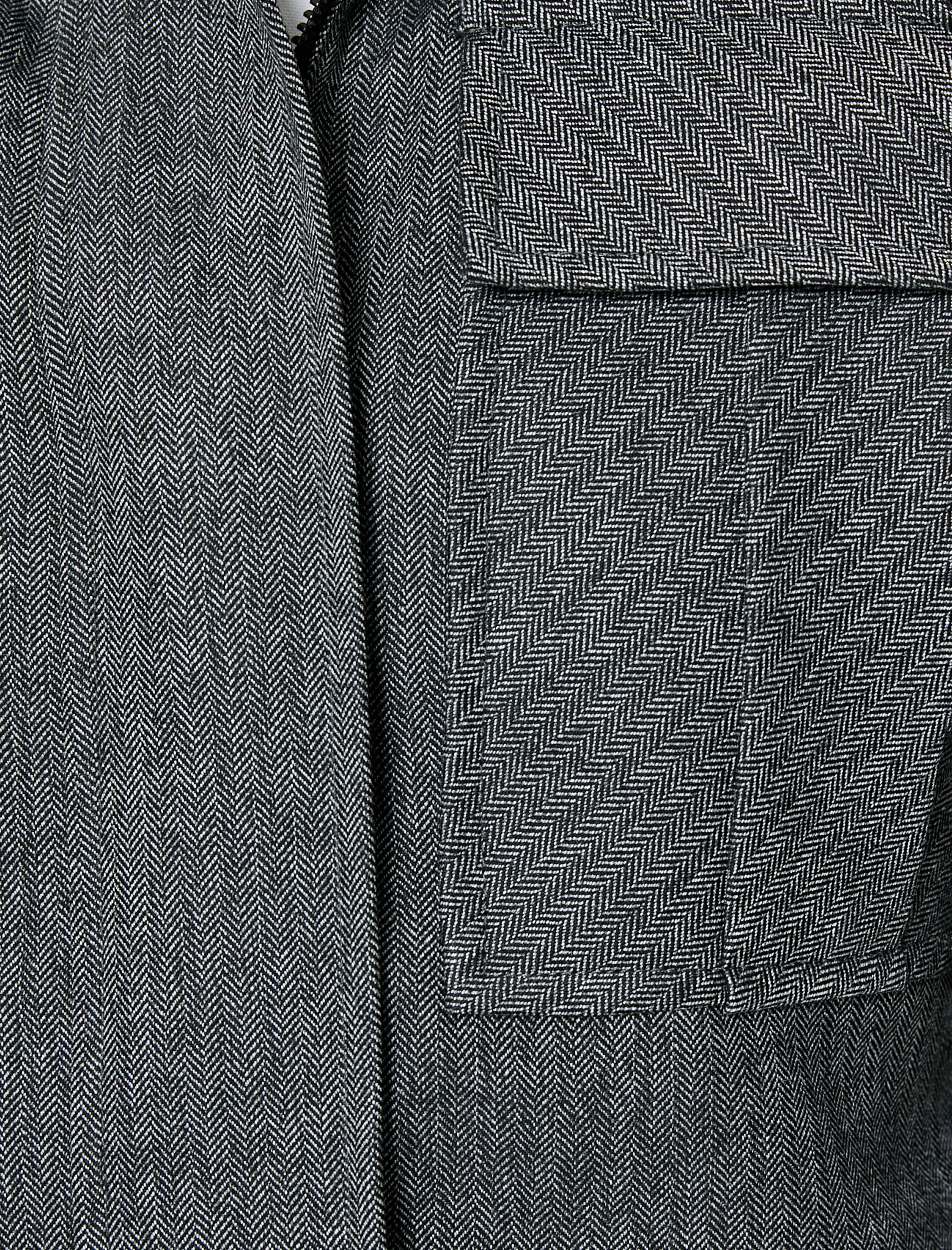   Crop Vatkalı Ceket Kargo Cepli Fermuarlı Viskon Karışımlı