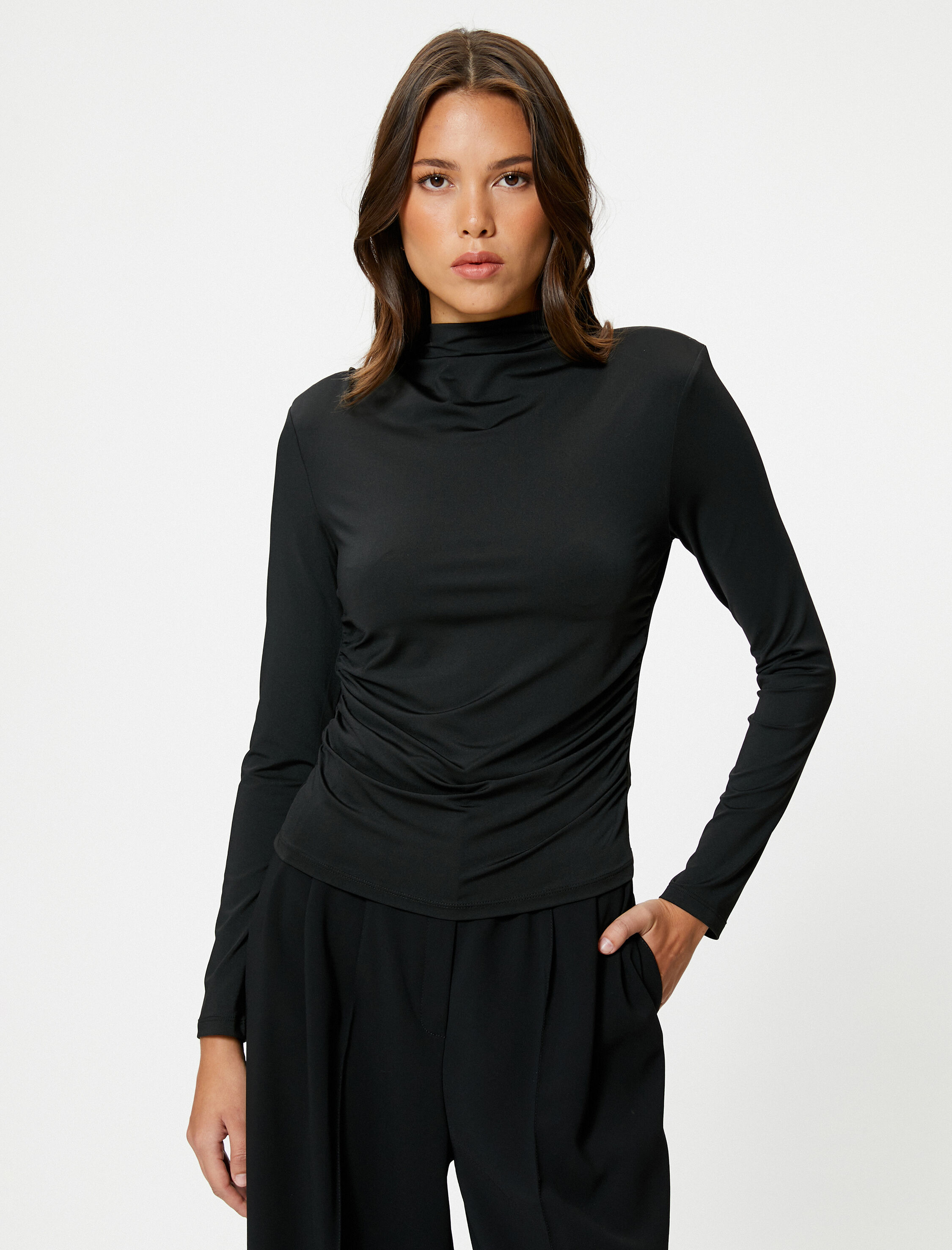 Uzun Kollu Body Dik Yaka Regular Fit