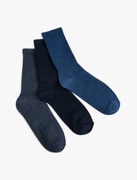 Basic 3'lü Soket Çorap Seti Çok Renkli