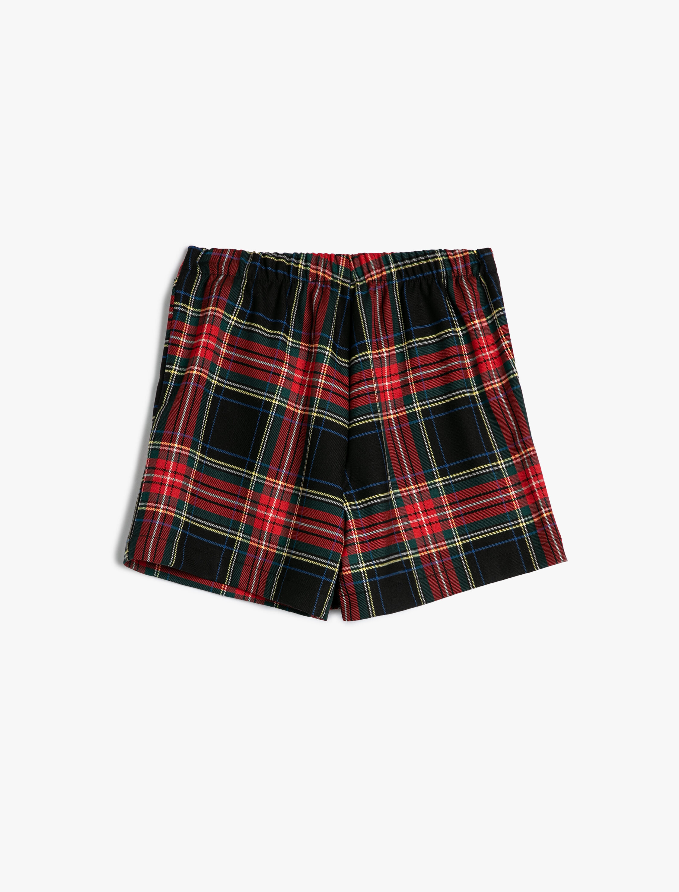  Kız Çocuk Kruvaze Şort Etek Düğme Detaylı Beli Lastikli