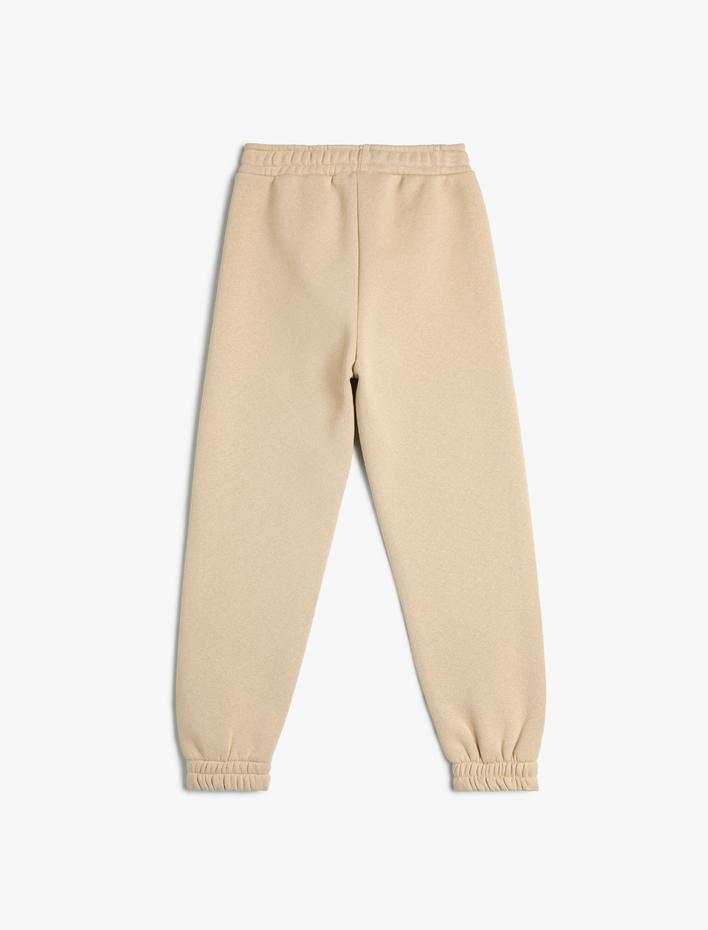 Kız Çocuk Basic Jogger Eşofman Altı Cepli Beli Bağlamalı Şardonlu