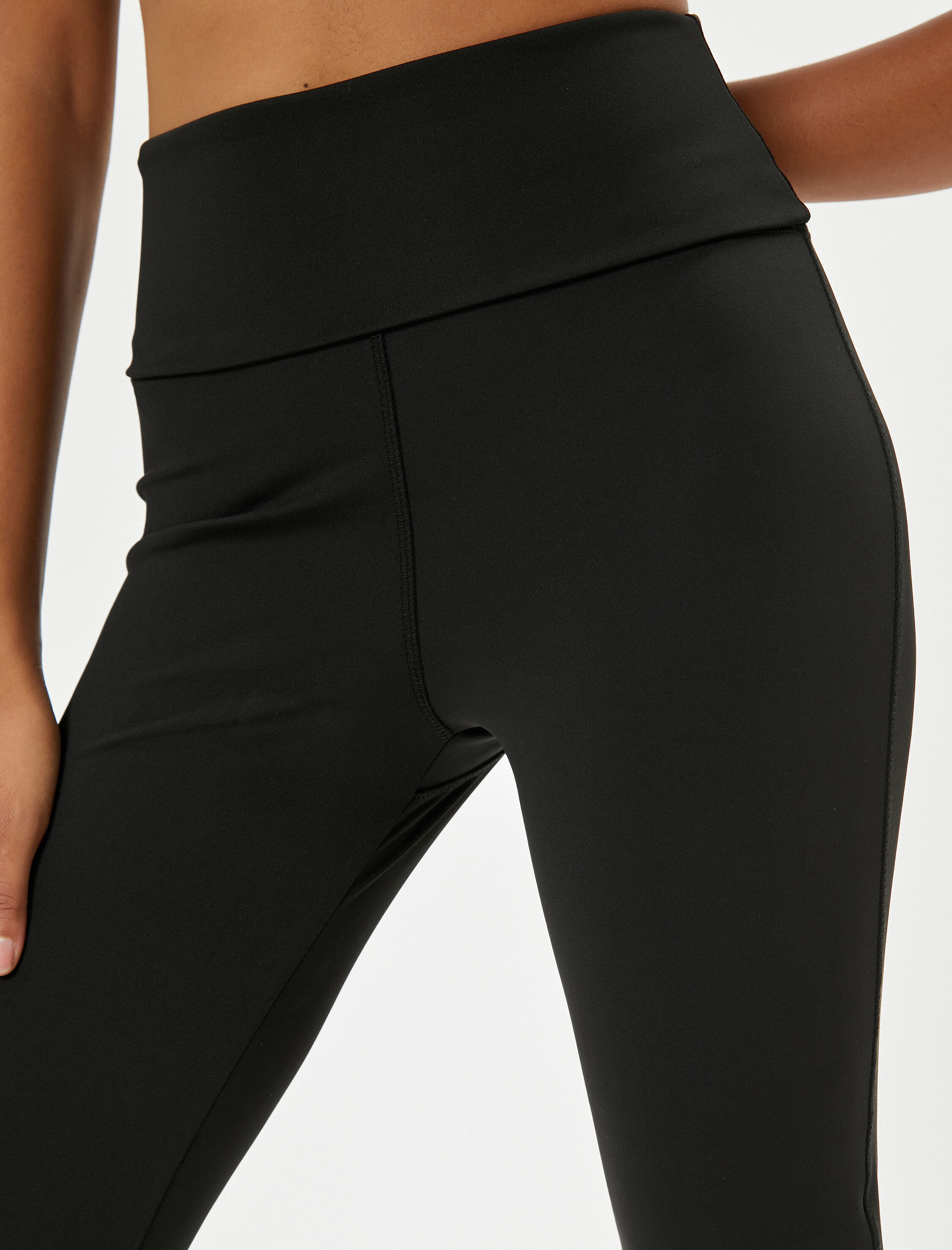   Yüksek Bel İspanyol Paça Spor Tayt