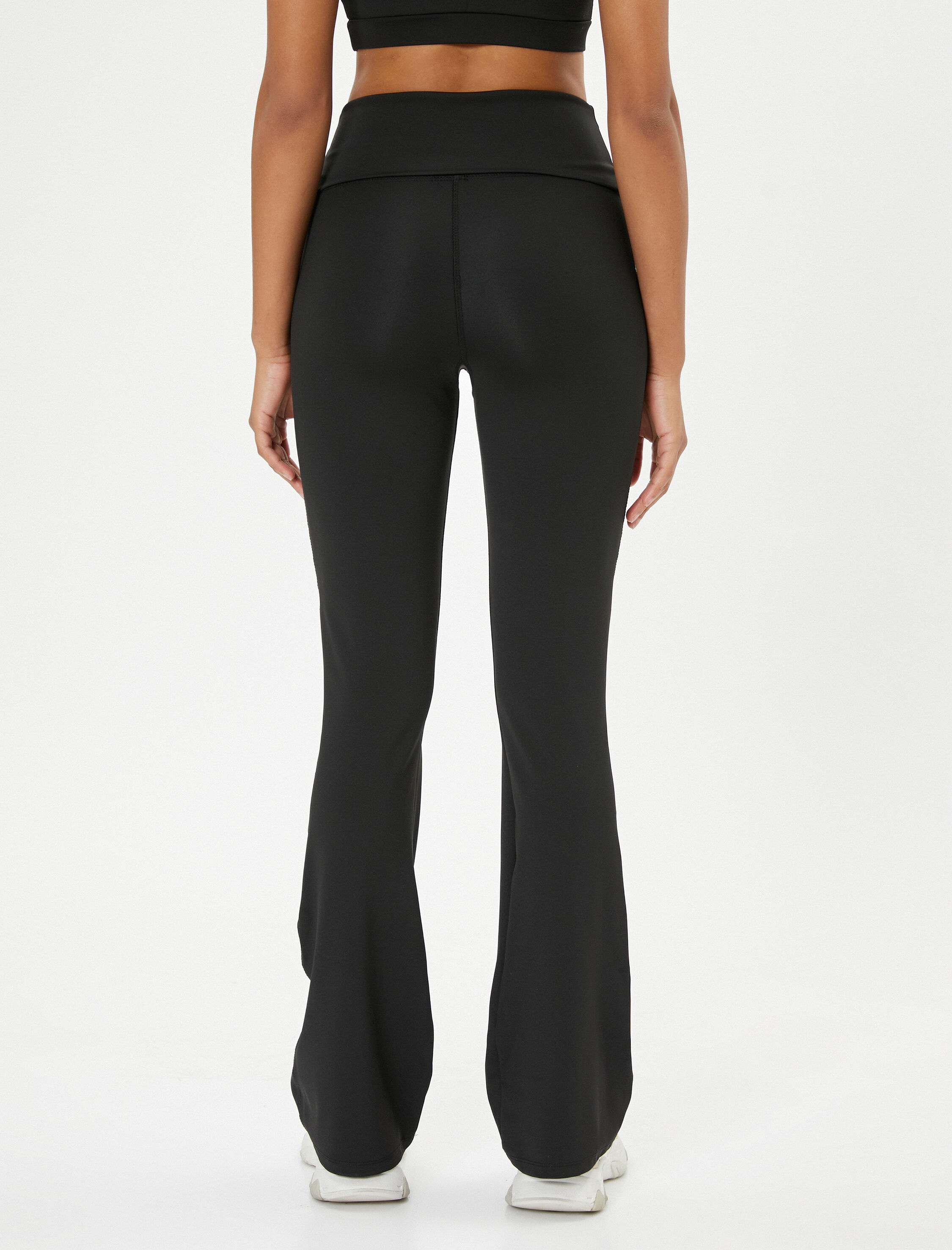   Yüksek Bel İspanyol Paça Spor Tayt