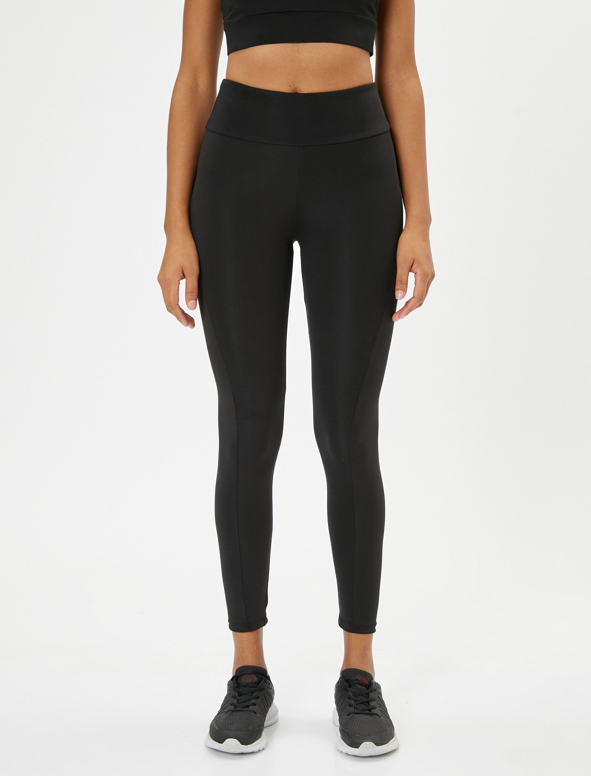   Spor Tayt Dikiş Detaylı Yüksek Bel