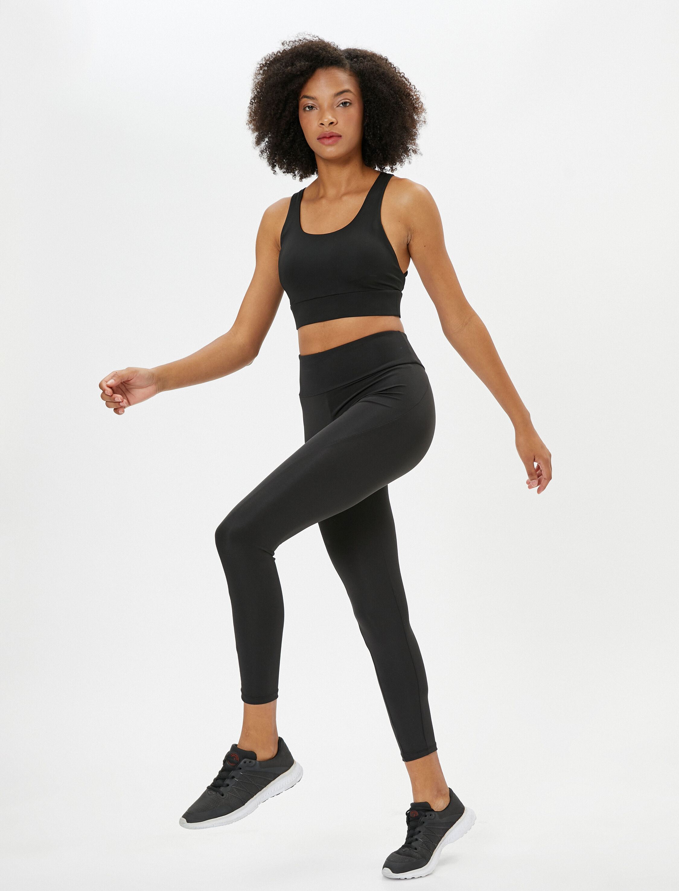   Spor Tayt Dikiş Detaylı Yüksek Bel