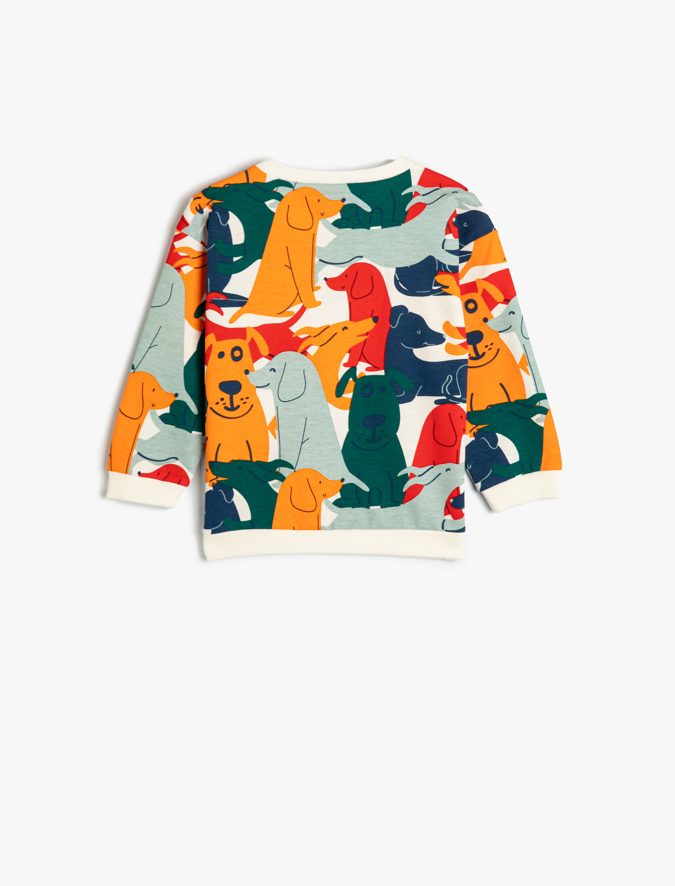  Erkek Bebek Sweatshirt Köpek Grafik Baskılı  Pamuklu