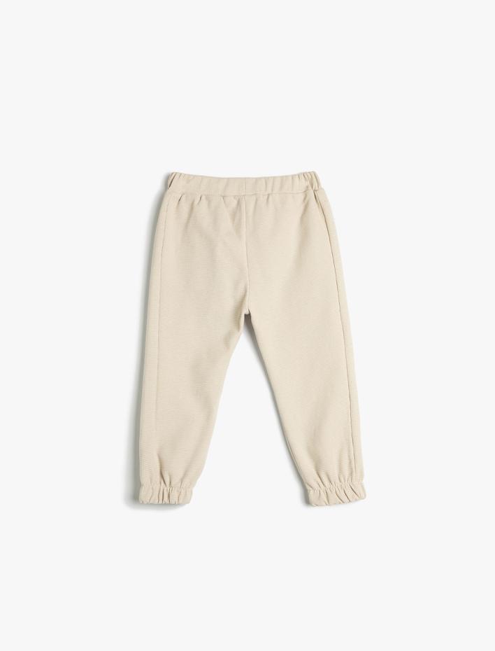 Erkek Bebek Basic Jogger Eşofman Altı Cepli Beli Bağlamalı Pamuklu