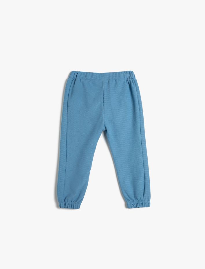 Erkek Bebek Basic Jogger Eşofman Altı Cepli Beli Bağlamalı Pamuklu