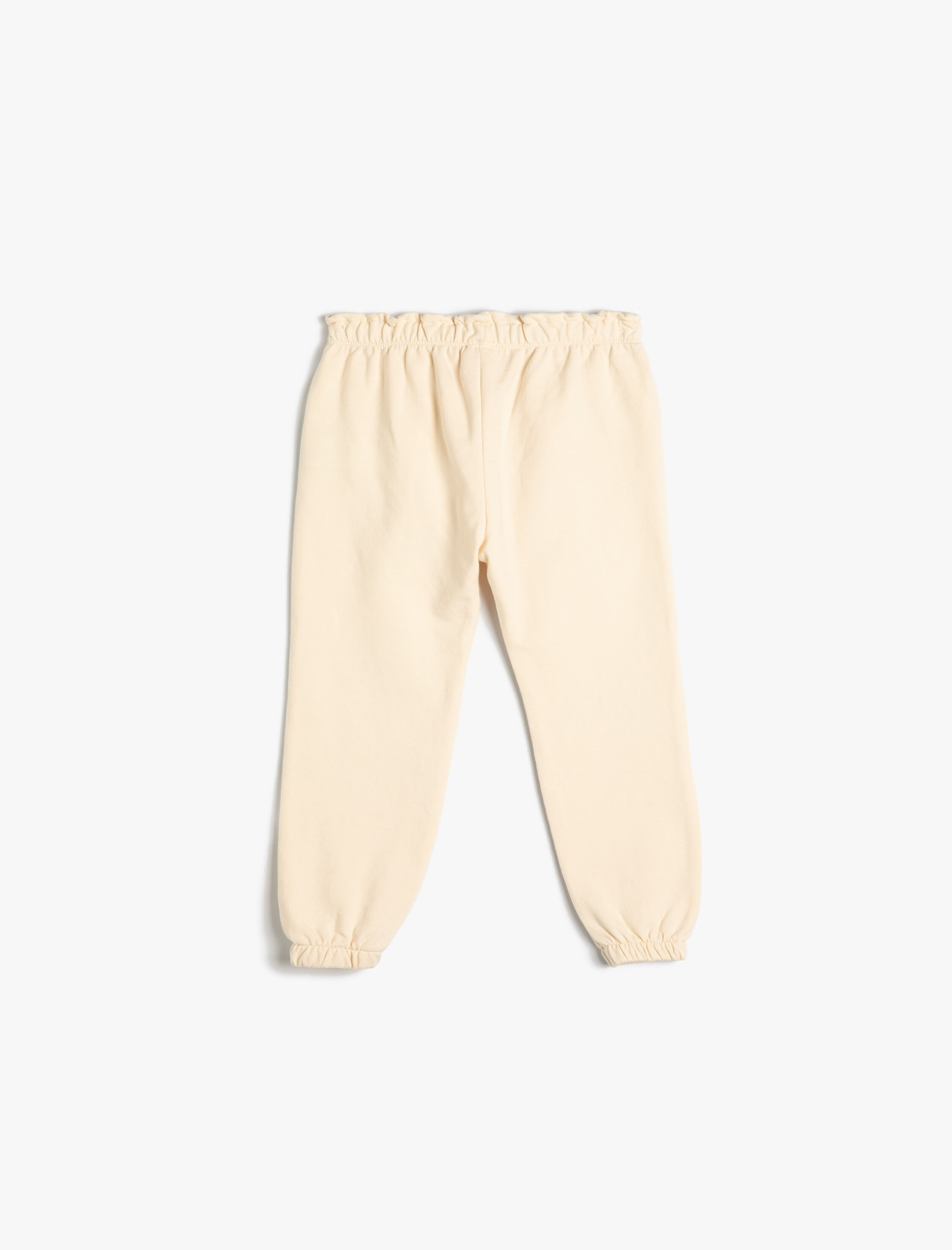  Kız Bebek Jogger Eşofman Altı Kedi Baskı Detaylı Pamuklu Beli Lastikli Şardonlu