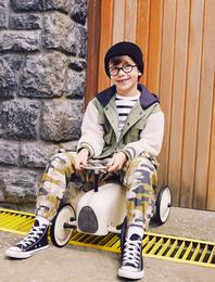 Tişört Reglan Uzun Kollu Bisiklet Yaka Baskılı