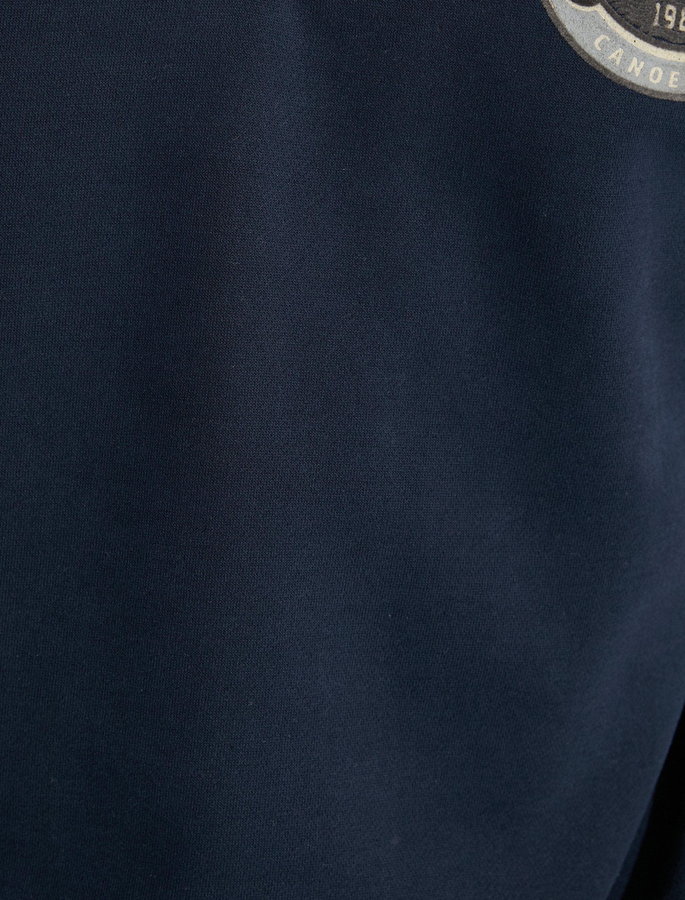   Yarım Fermuarlı Sweatshirt Kolej Baskılı İşlemeli Dik Yaka Şardonlu