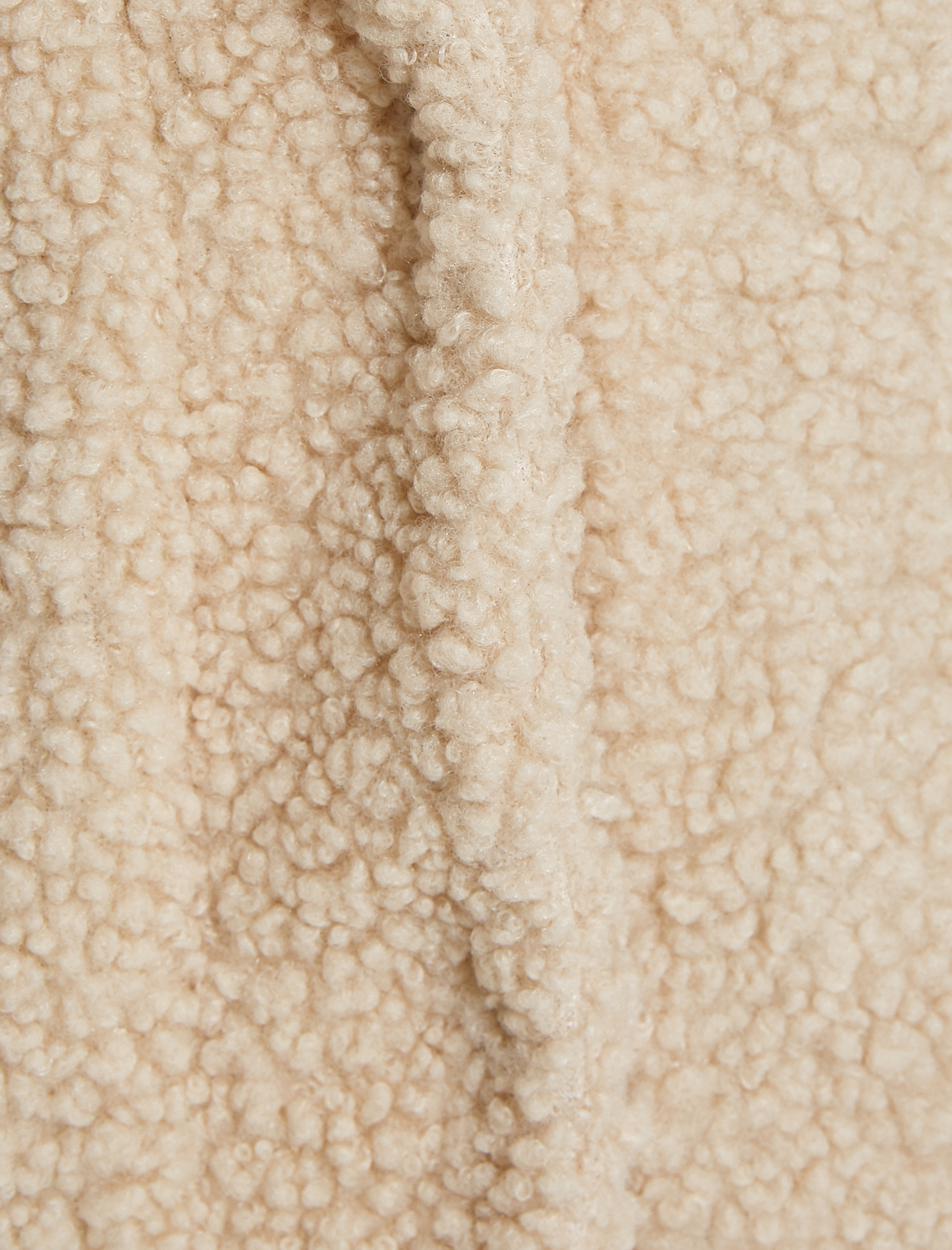   Peluş Ceket Kapüşonlu Cep Detaylı Çıtçıt Düğmeli