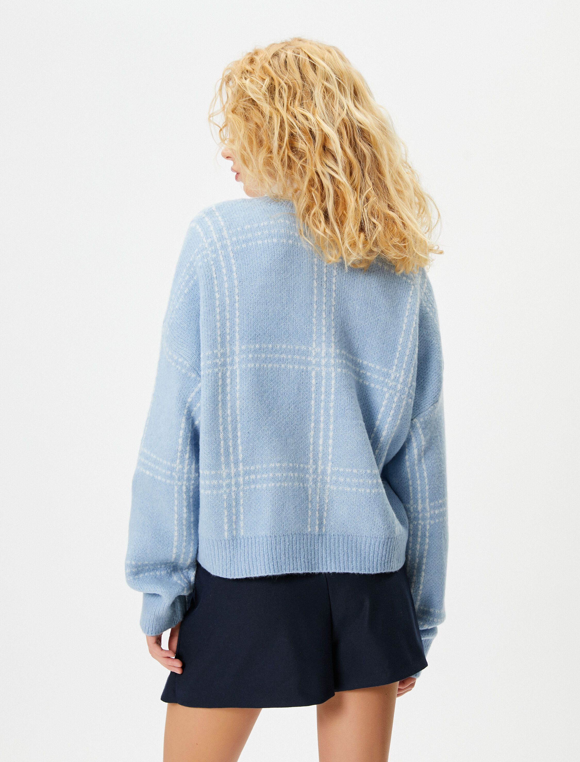   Triko Kazak Yumuşak Dokulu Uzun Kollu Bisiklet Yaka