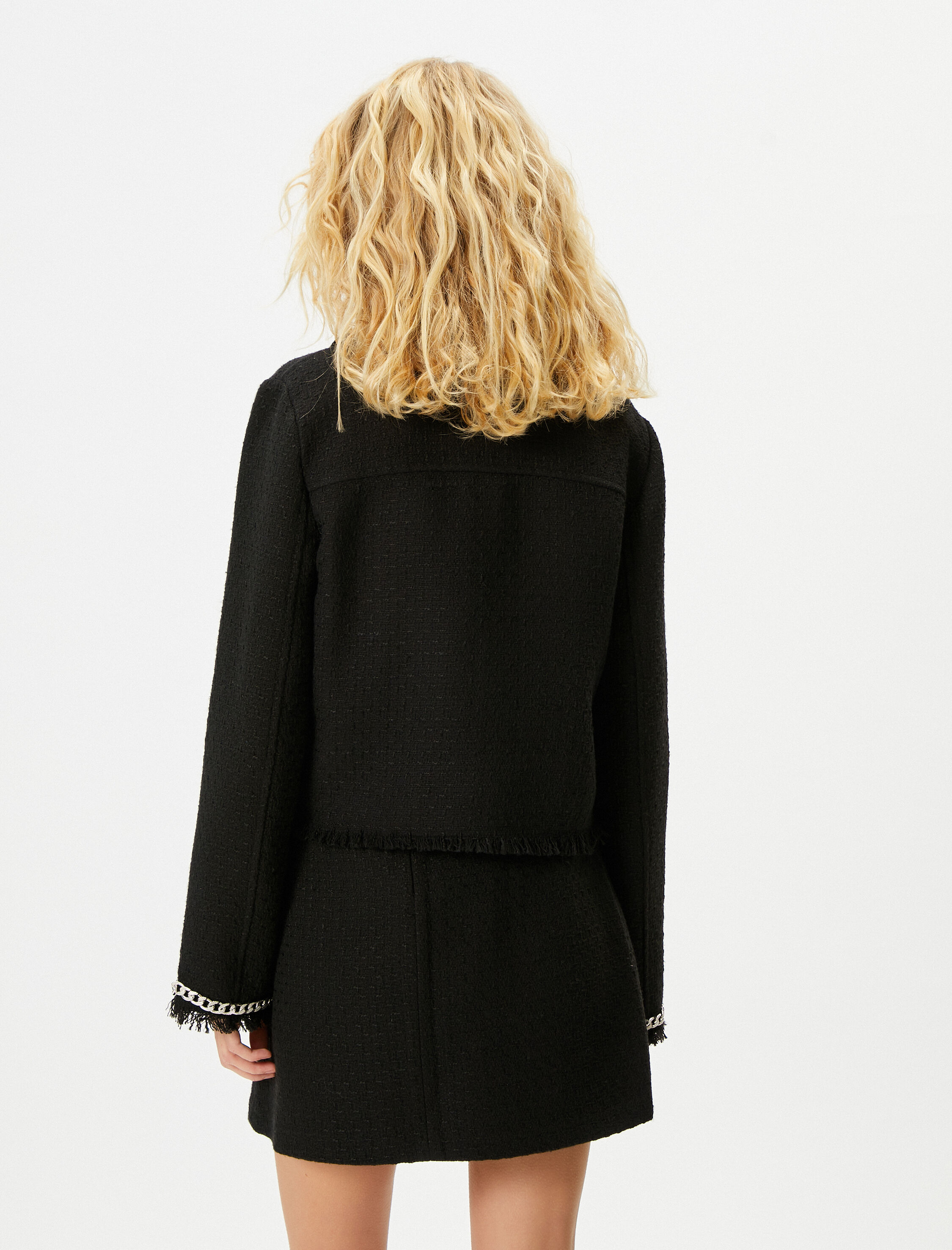   Tüvit Ceket Püsküllü Kapaklı Cep Detaylı Manşetleri Zincirli Gömlek Yaka