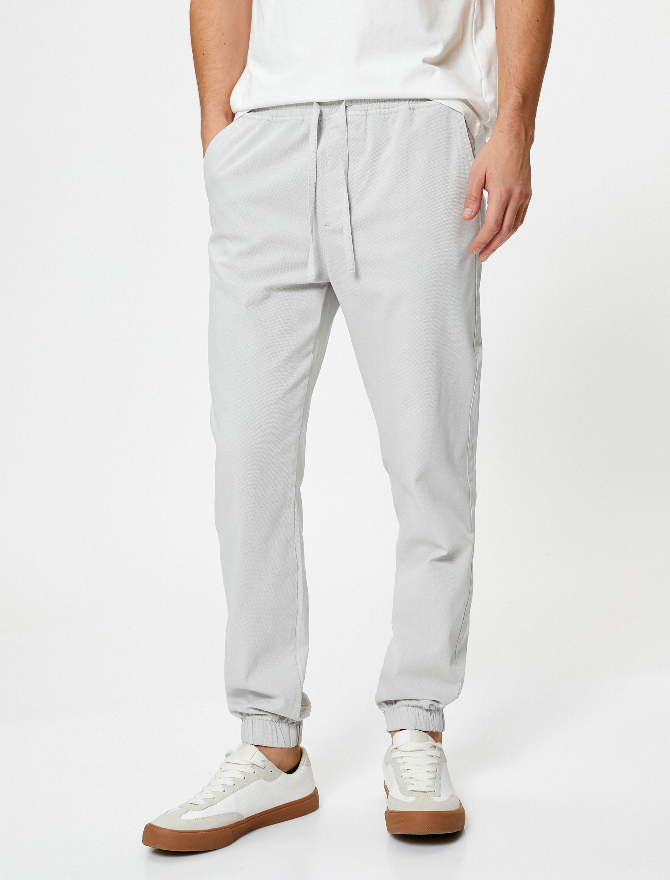 Jogger Pantolon Beli Bağcıklı Slim Fit Cep Detaylı