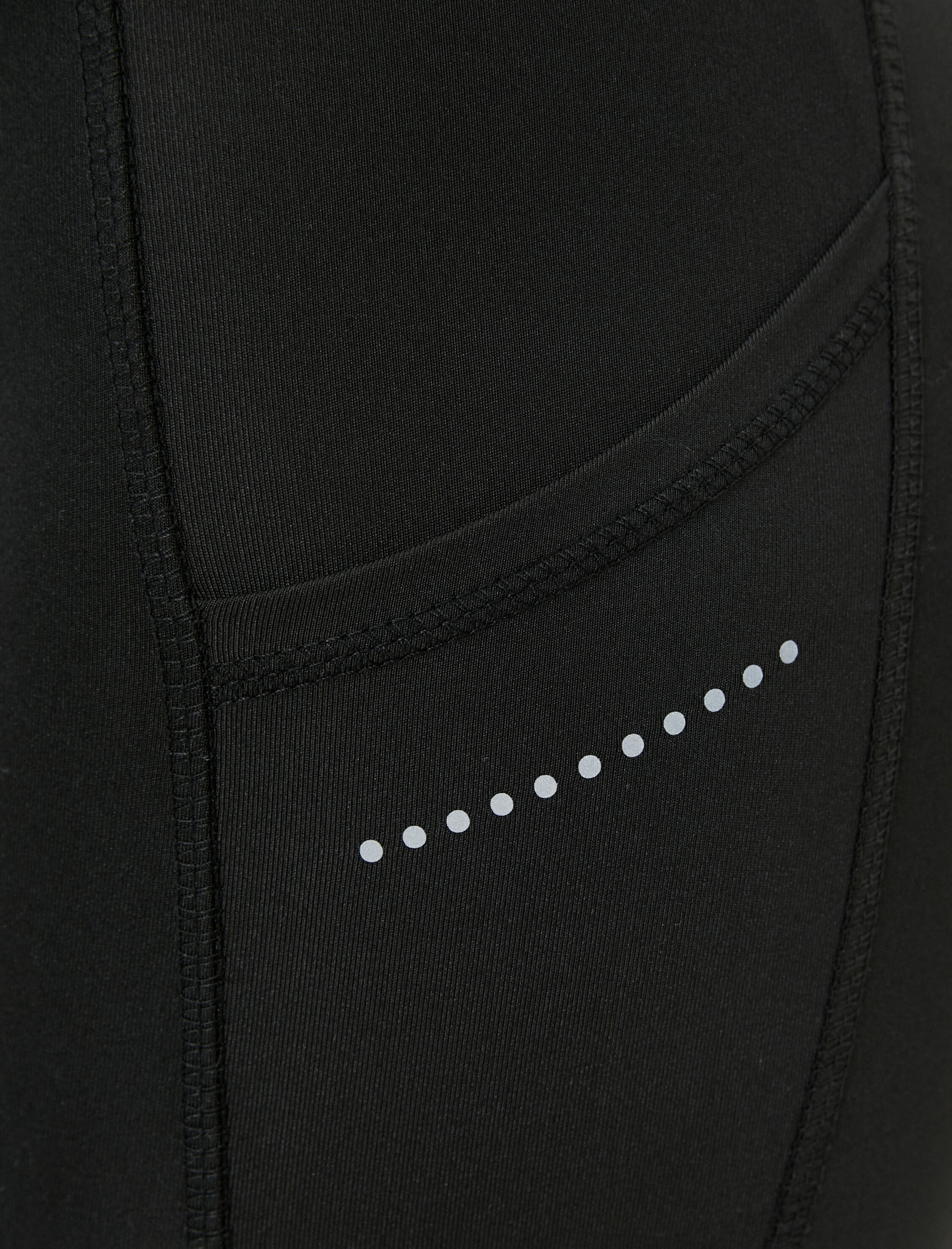   Spor Tayt Aplike Cep Detaylı Yüksek Bel Dikiş ve Baskı Detaylı