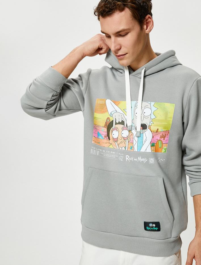  Rick and Morty Hoodie Kanguru Cepli Lisanslı Baskılı