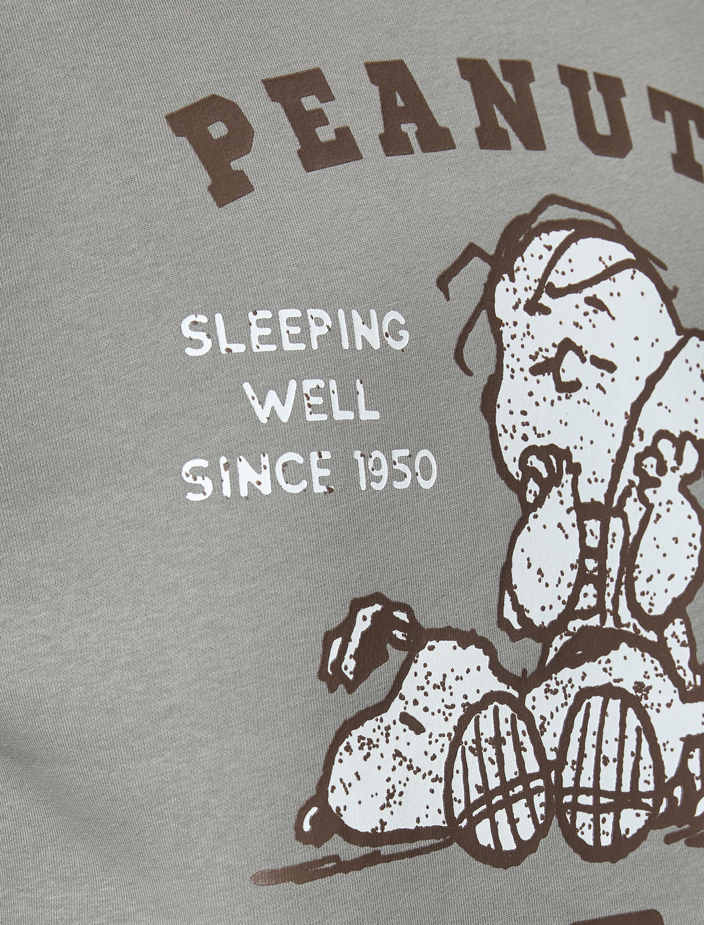   Snoopy Bisiklet Yaka Sweat Rahat Kesim Lisanslı Baskılı Şardonlu