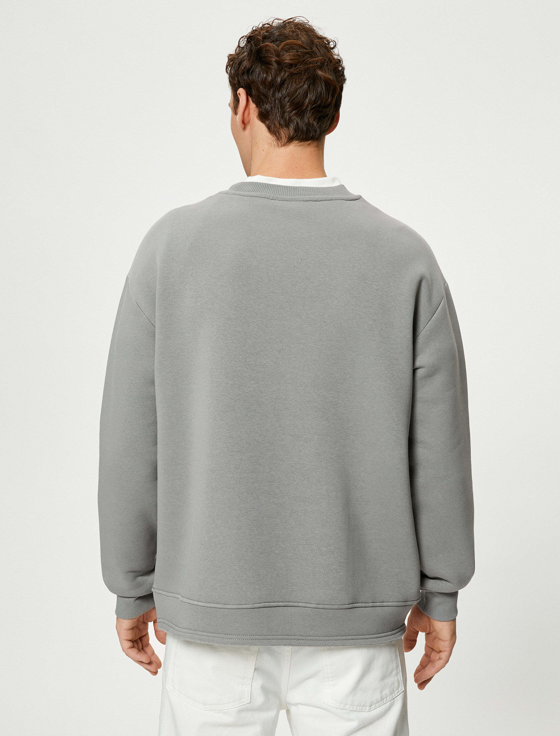   Snoopy Bisiklet Yaka Sweat Rahat Kesim Lisanslı Baskılı Şardonlu